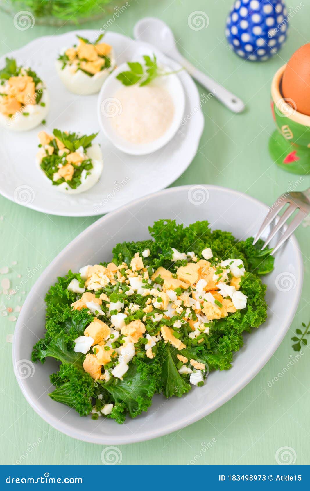 Kale egg dish stock image. Image of dinner, appetizer 183498973