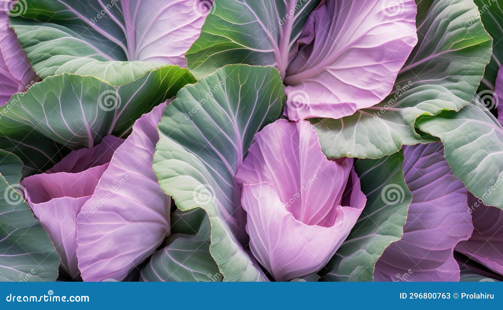 Kale Leaf Patterns in Pastels Stock Illustration Illustration of