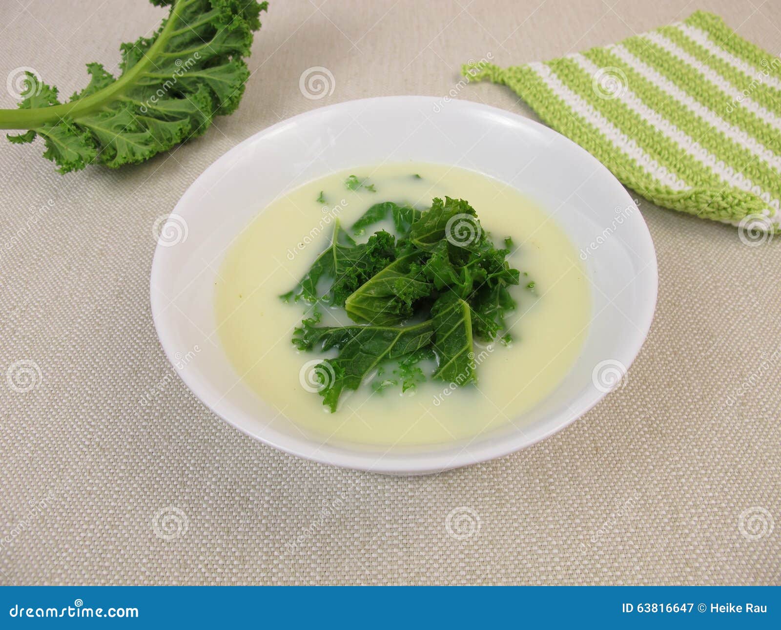 Kale in Mustard Cream Sauce Stock Image Image of cabbage, meal 63816647