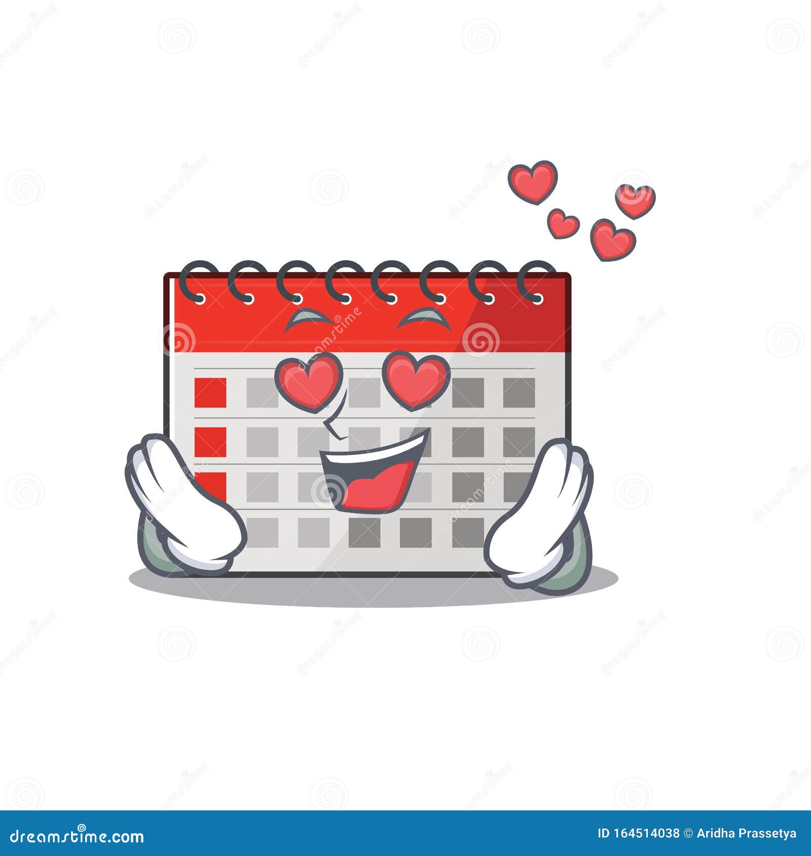 Kalender-Cartoon in Maskottform Vektor Abbildung - Illustration von 