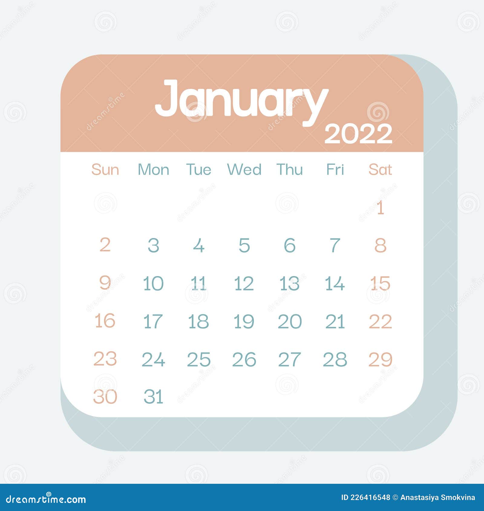 Kalender januari 2022