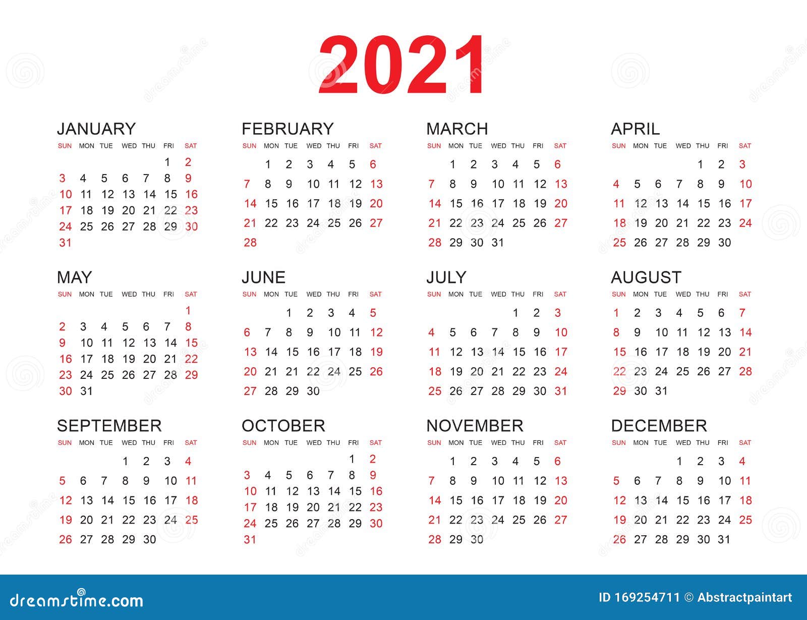  Kalender  2022 Vectorsjabloon Eenvoudig Minimaal Ontwerp 