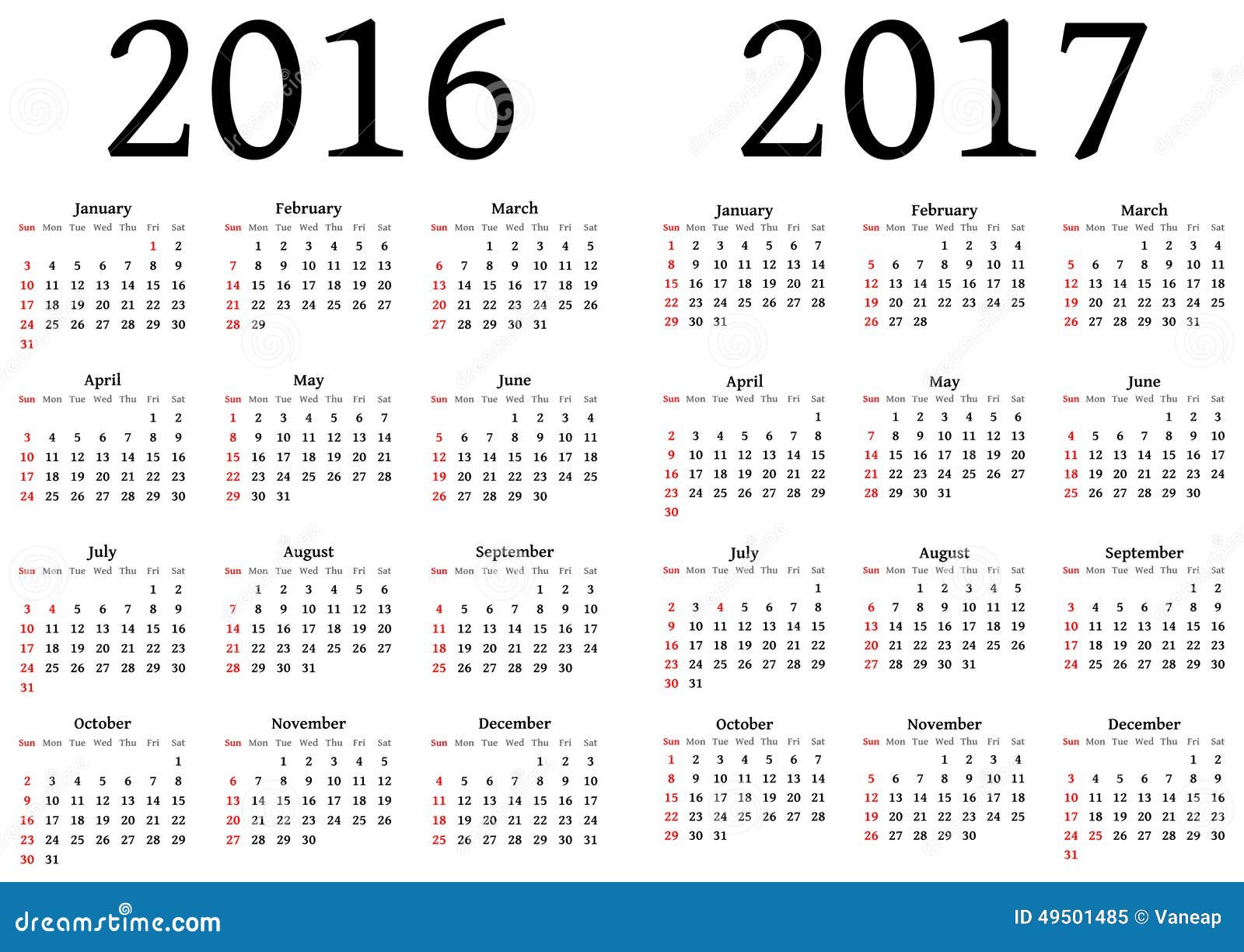 molecuul De volgende Installeren Kalender voor 2016 en 2017 vector illustratie. Illustration of schaalbaar -  49501485