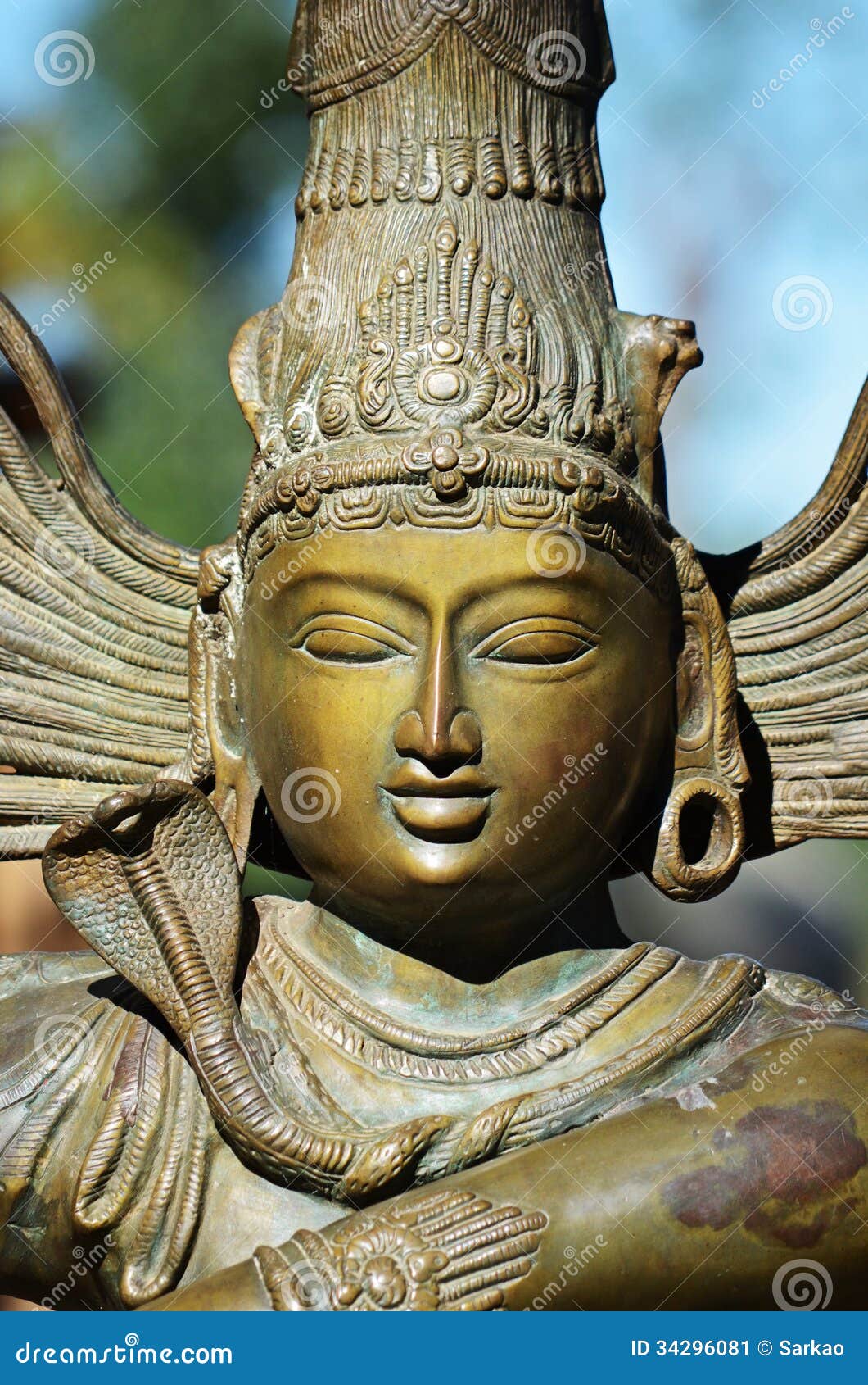 Kali statue stock image. Image of golden, hinduism, religion 34296081