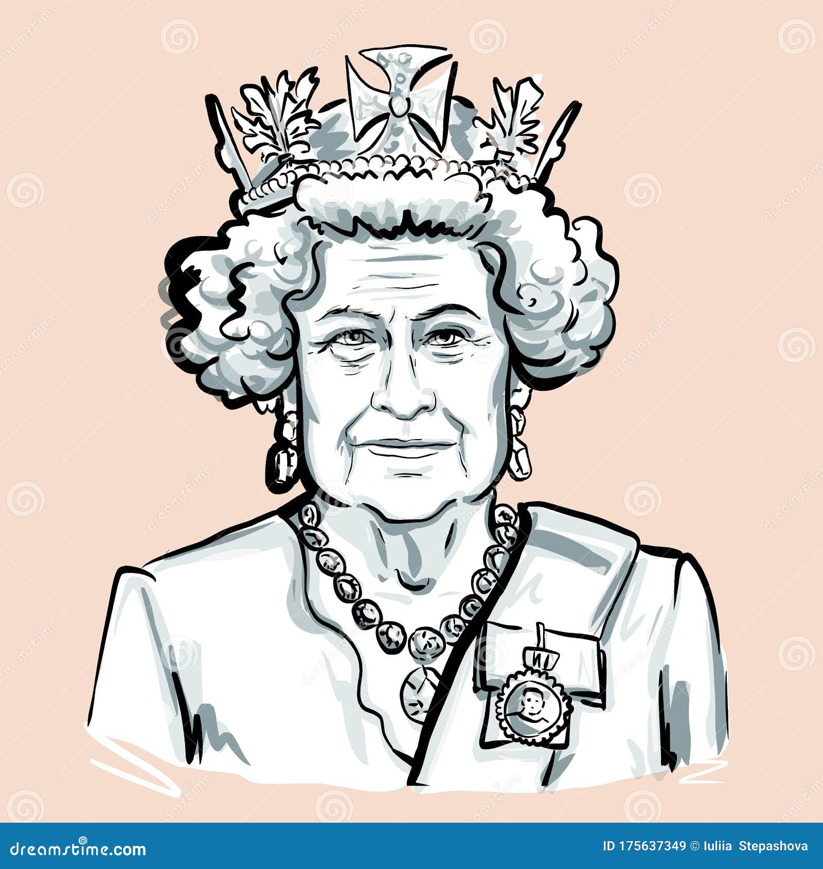 Reina Isabel Drawing || How to draw Queen Elizabeth 2 drawing step by step  - YouTube