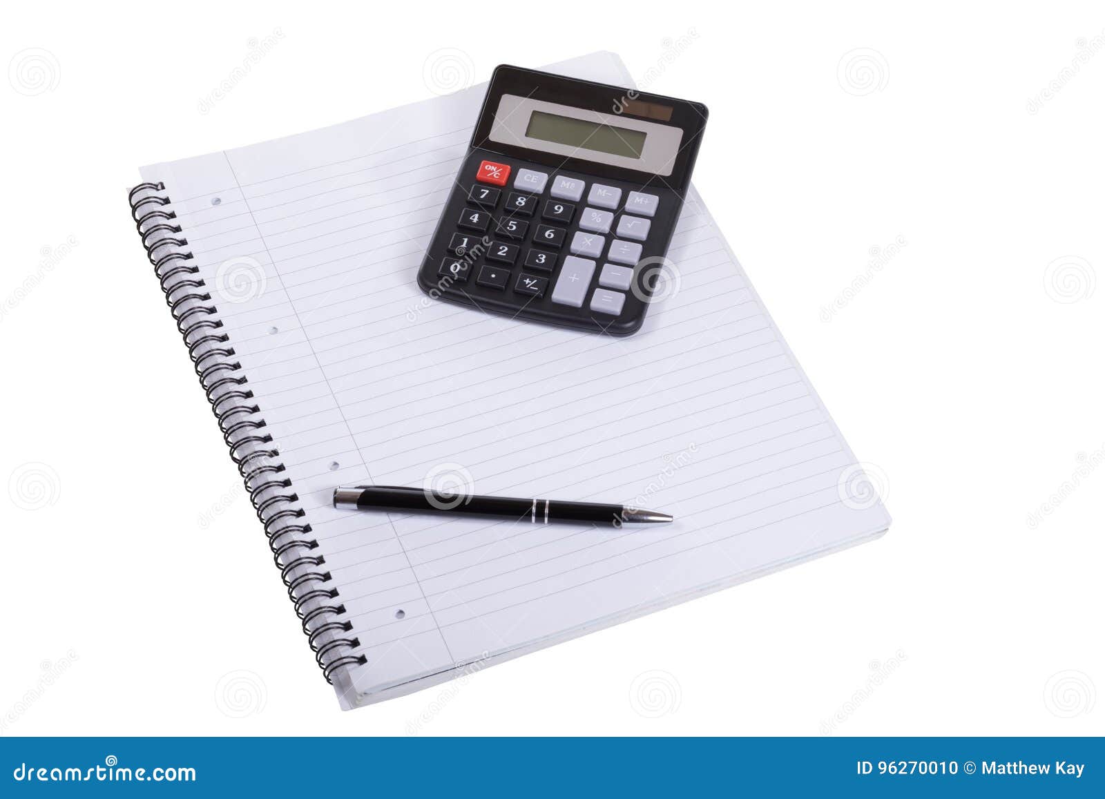 Kalkulator Z Notatnikiem I Piórem Zdjęcie Stock Obraz złożonej z notatnik, powyżej 96270010
