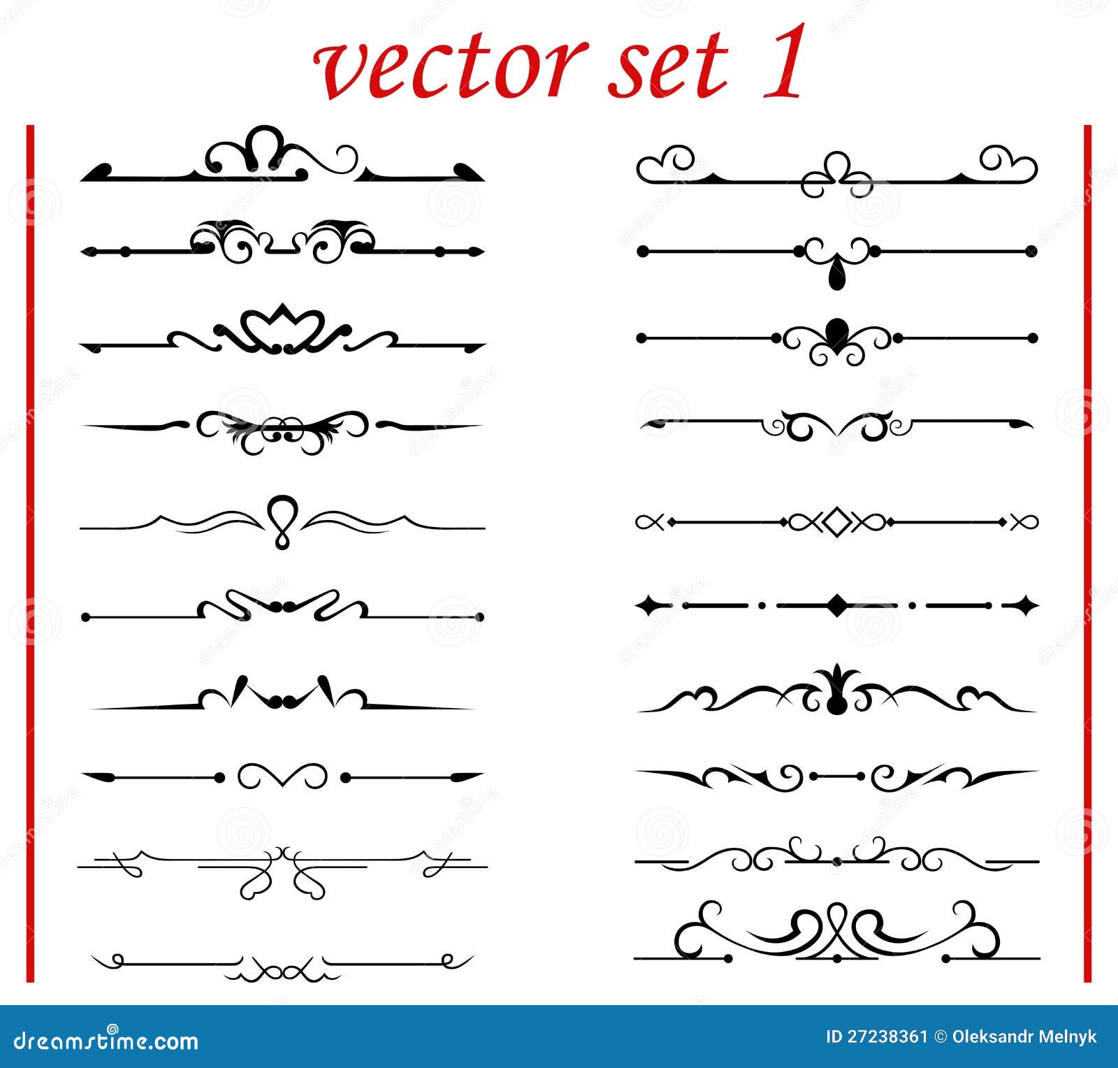 Kalligrafische ontwerpelementen en paginadecoratie - partijenelementen om uw lay-out op te smukken. Vector