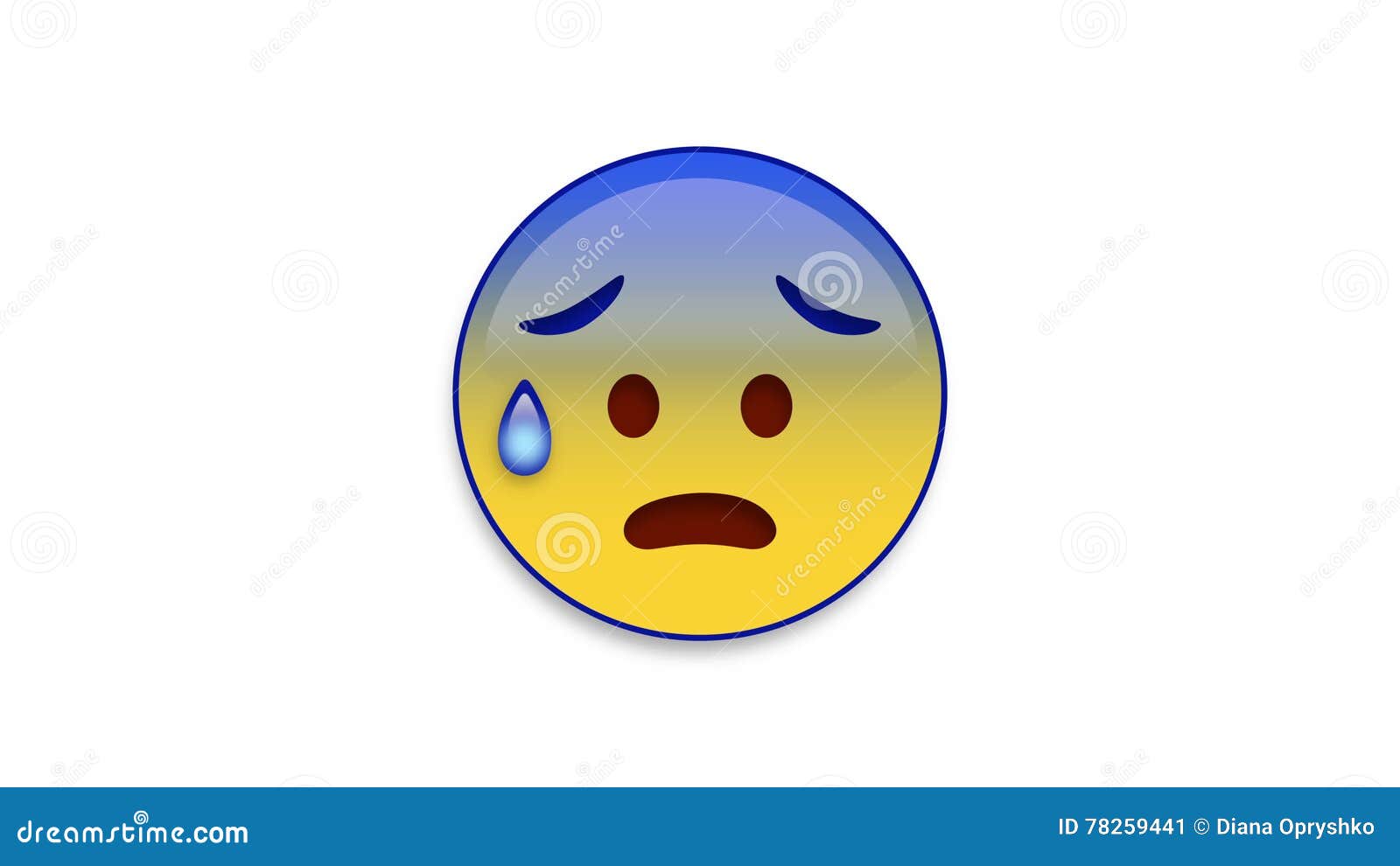 Kallsvett Emoji med den Luma matten