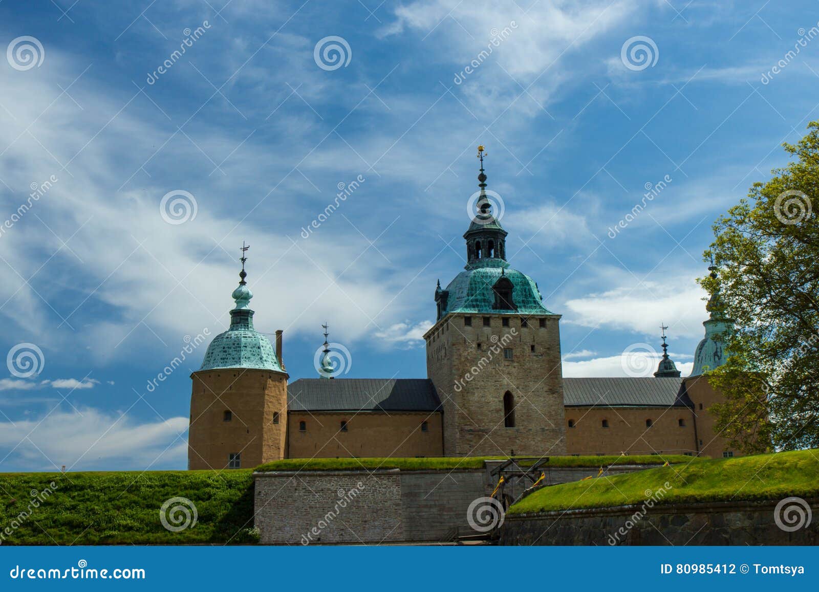 The Kalmar Slott stock photo. Image of building, panoramic 80985412
