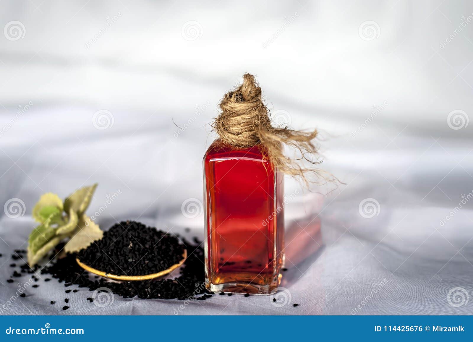 Kalonji on White with Ajwian or Carrom Plant. Stock Photo - Image of ...