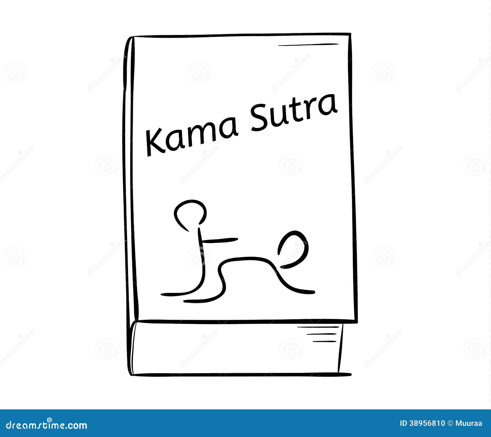 Illustration about Sketch of the kama sutra book on white background, isola...