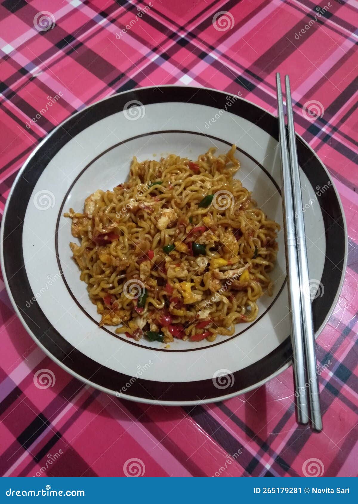Kampung Fried Noodles stock image. Image of stomach 265179281
