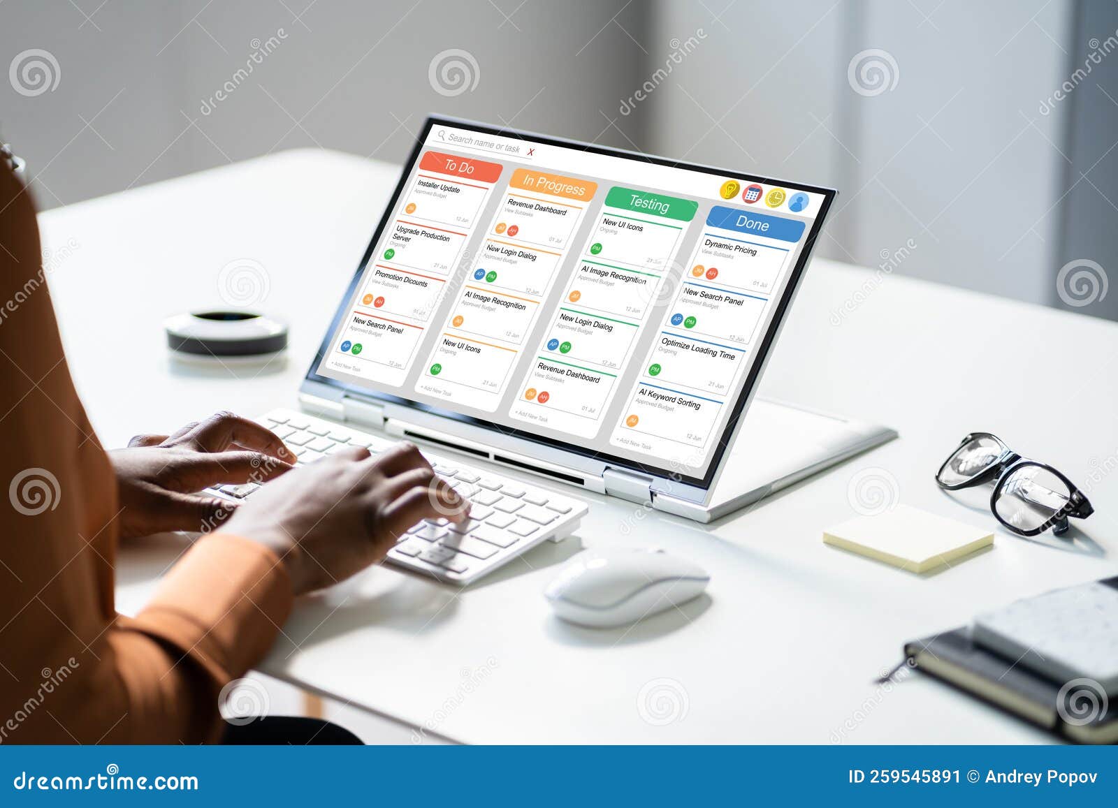kanban-project-schedule-management-software-app-stock-image-image-of