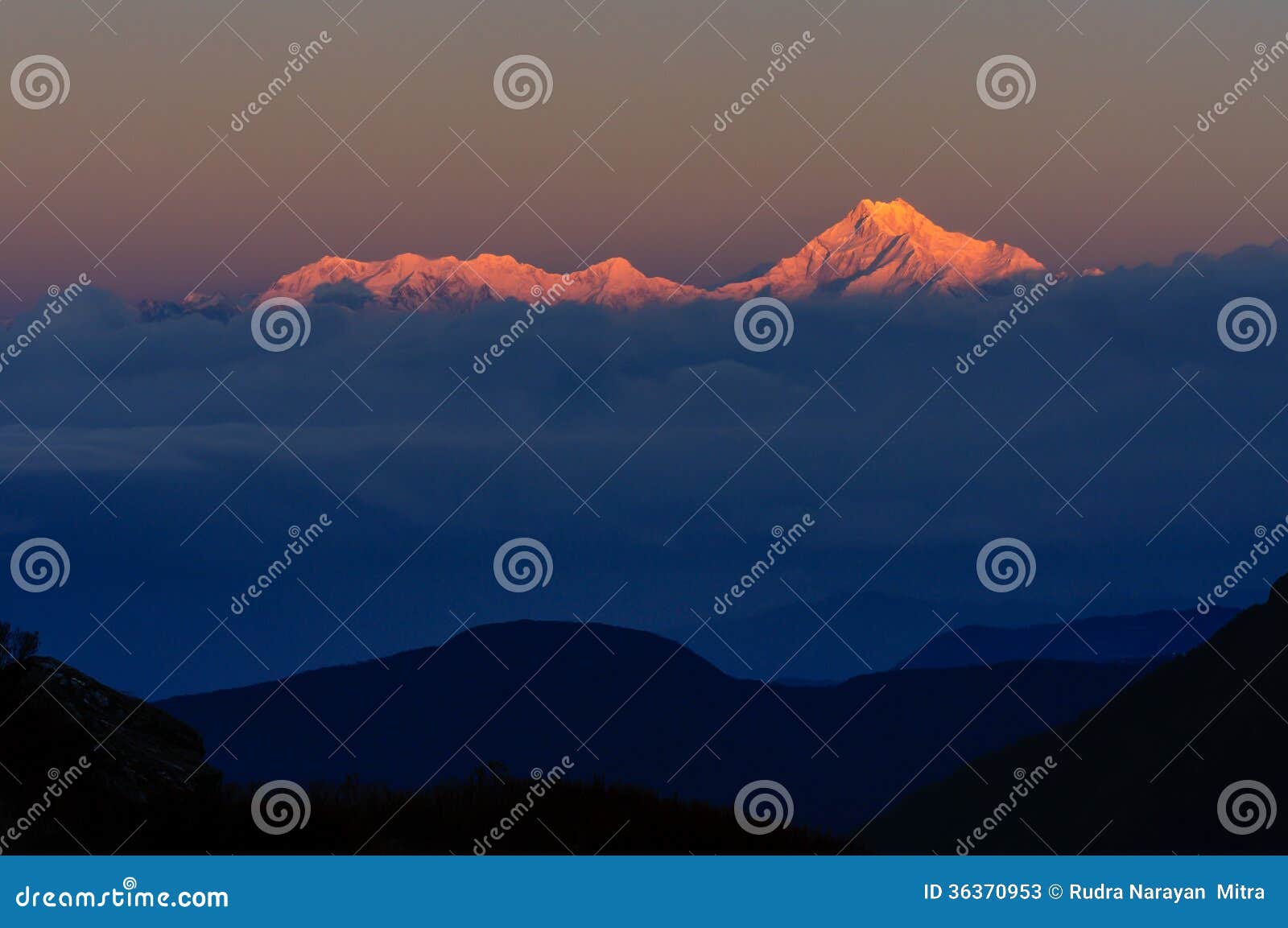 kanchenjunga mountain peak, sikkim
