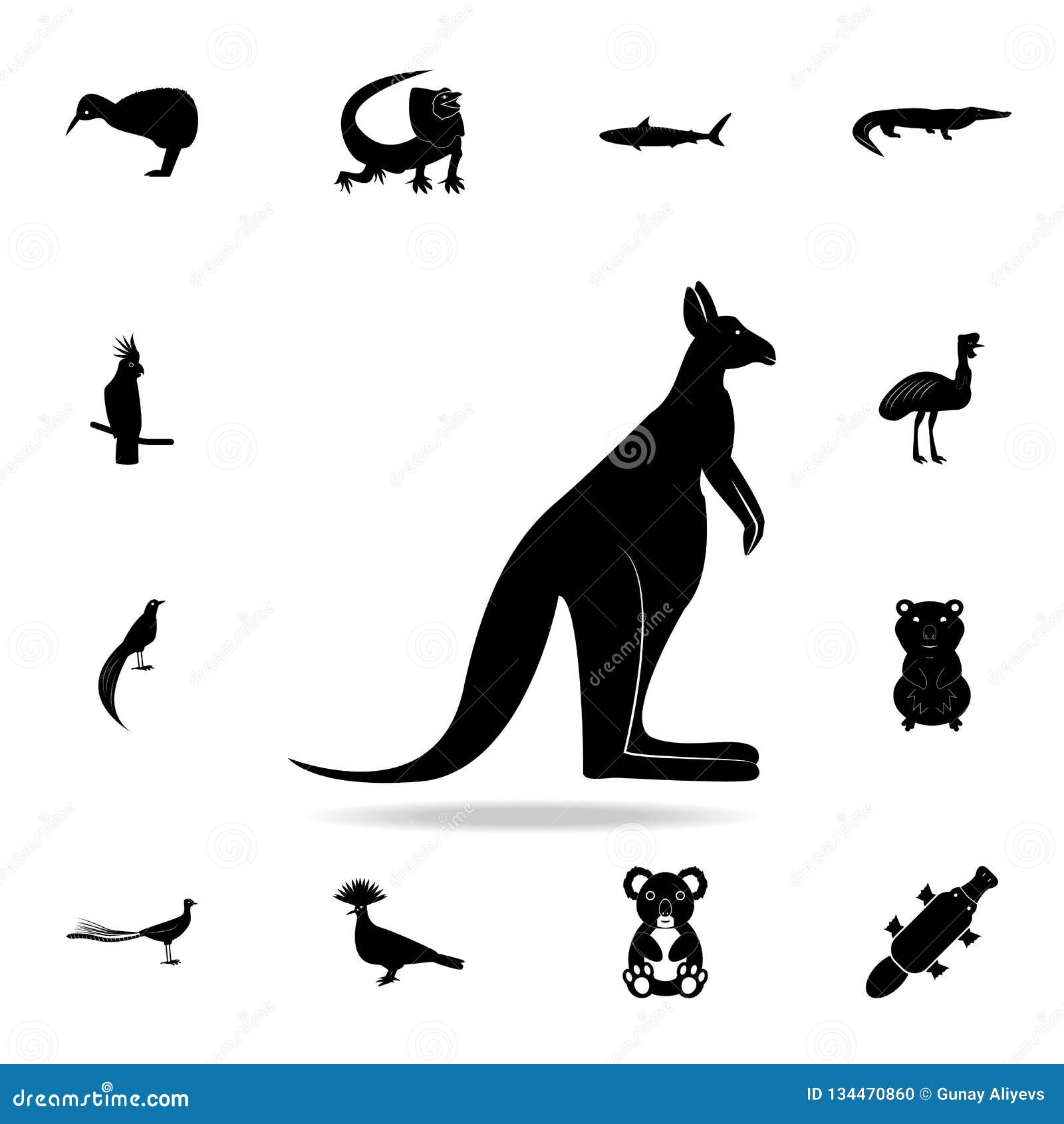 Download Kangaroo Icon Detailed Set Of Australian Animal Silhouette Icons Premium Graphic Design One Of The Collection Icons For Stock Illustration Illustration Of Wild Nature 134470860