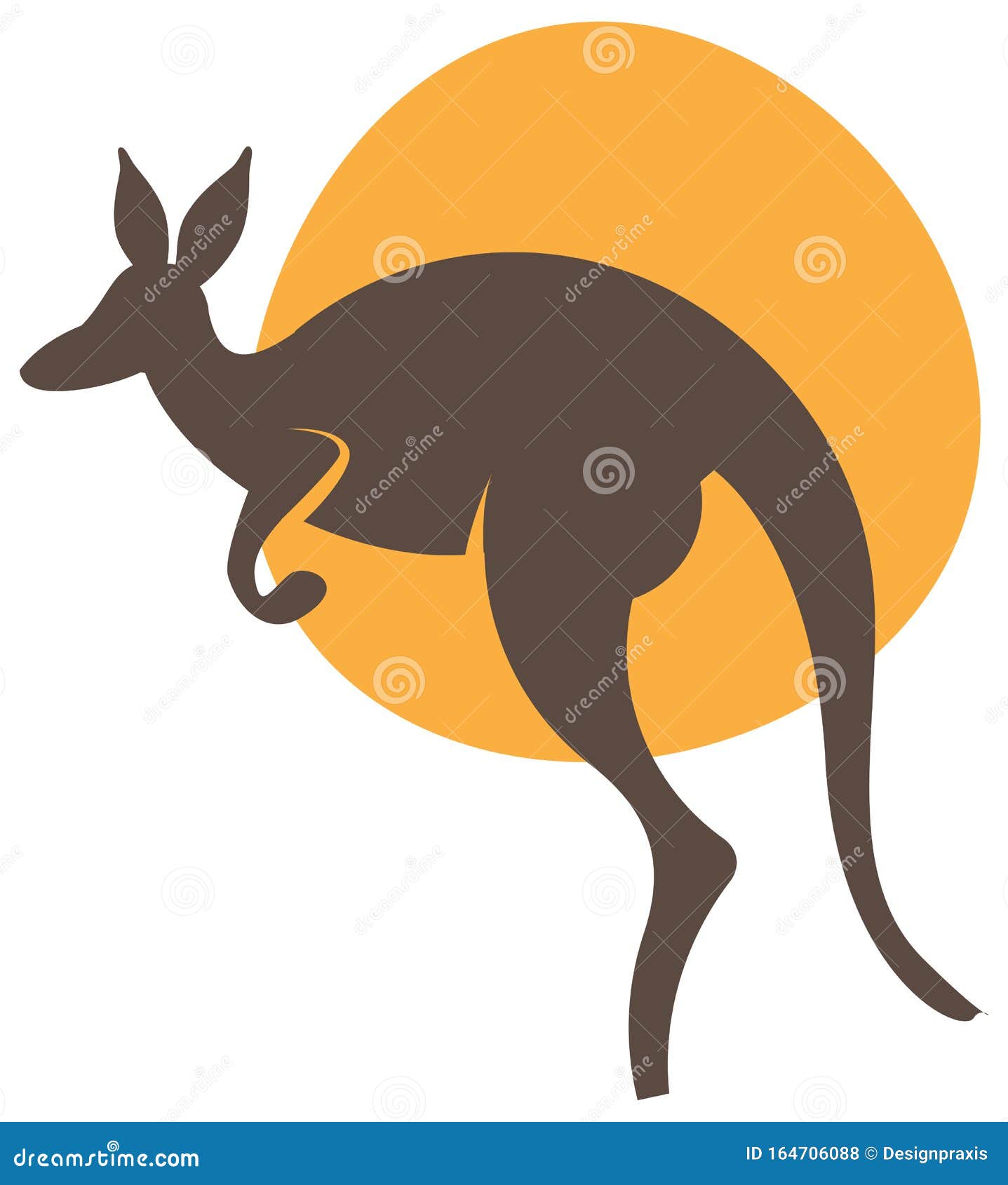 Kangaroo Jumping Icon stock illustration. Illustration of vector 164706088