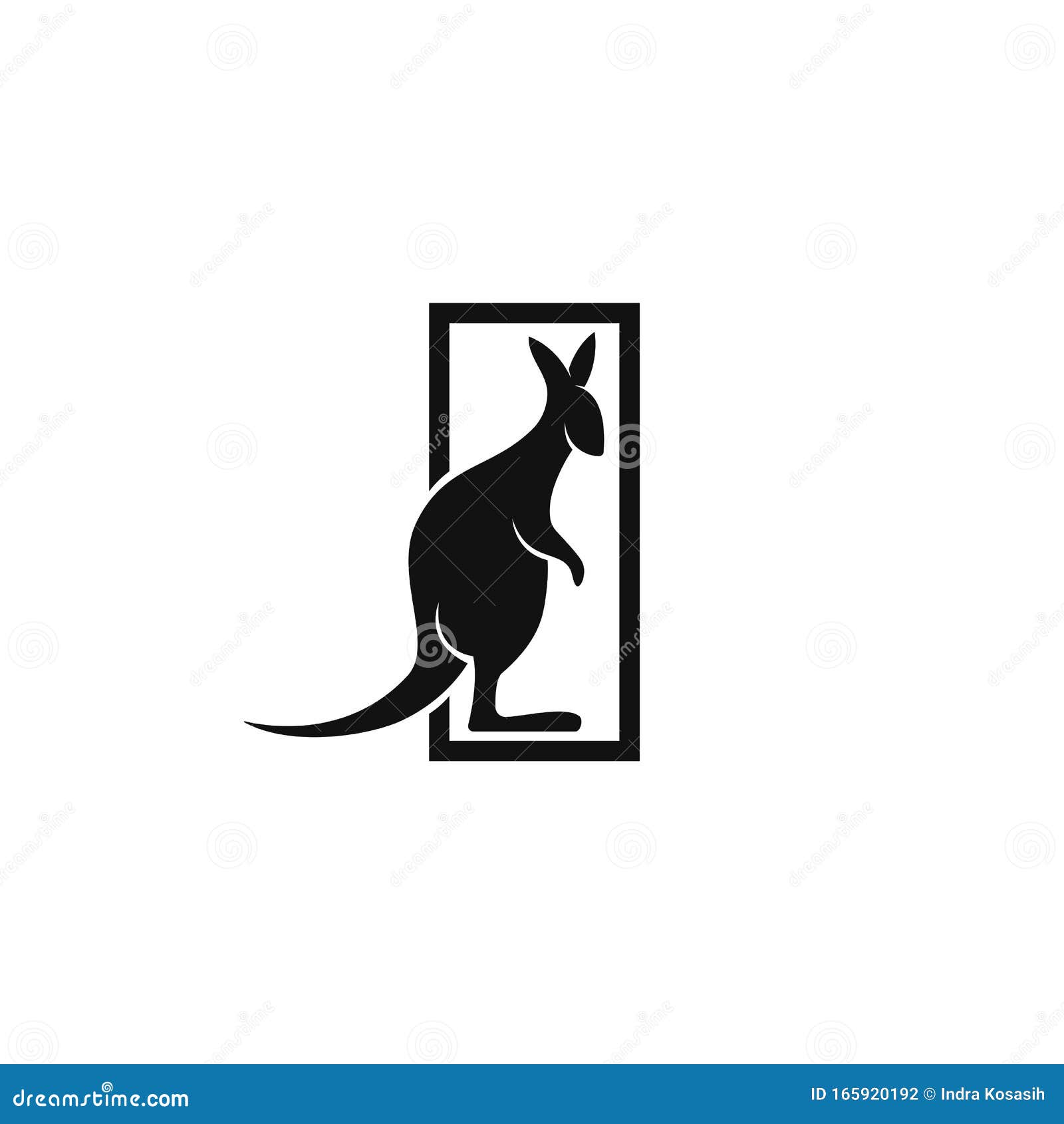 Kangaroo Logo Icon Vector, Wallaroo Jump And Run Logo Vector Line Art