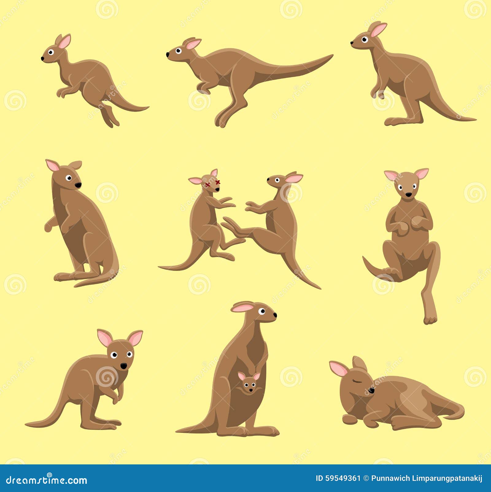 Kangaroo Kick Boxer Boxing Cartoon 39917165