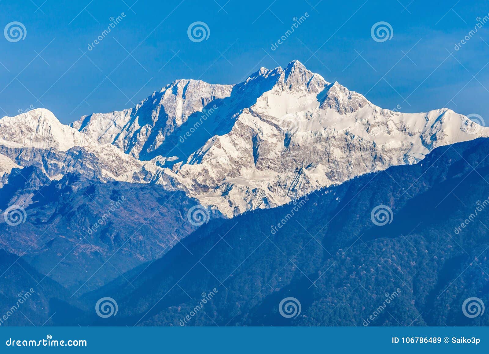 Kangchenjunga Mountain View Stock Image Image of kangchenjungha