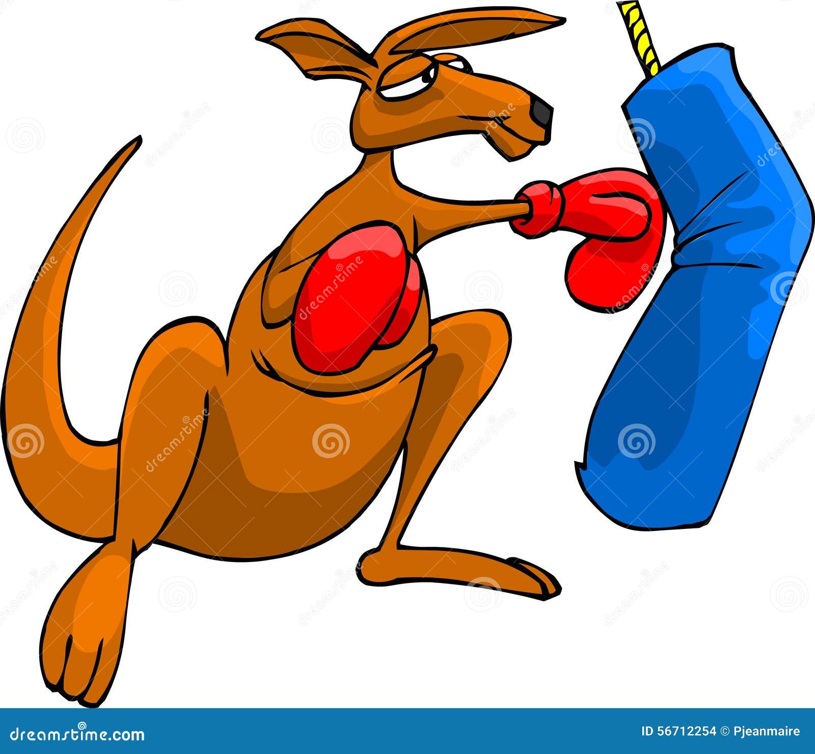 Kangourou de boxe illustration de vecteur. Illustration du sports