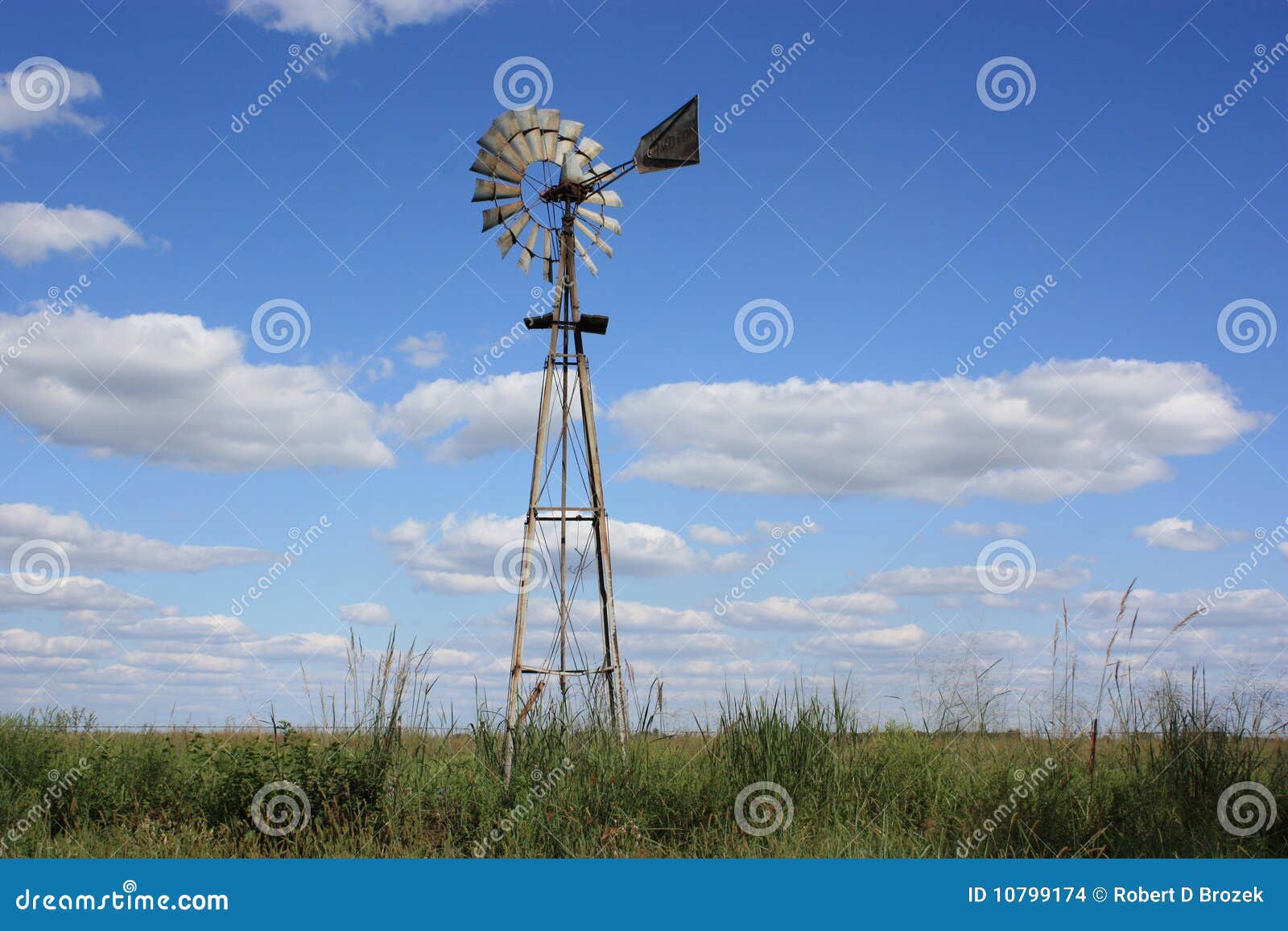 Kansas country windmill stock photo. Image of blue, landscape 10799174