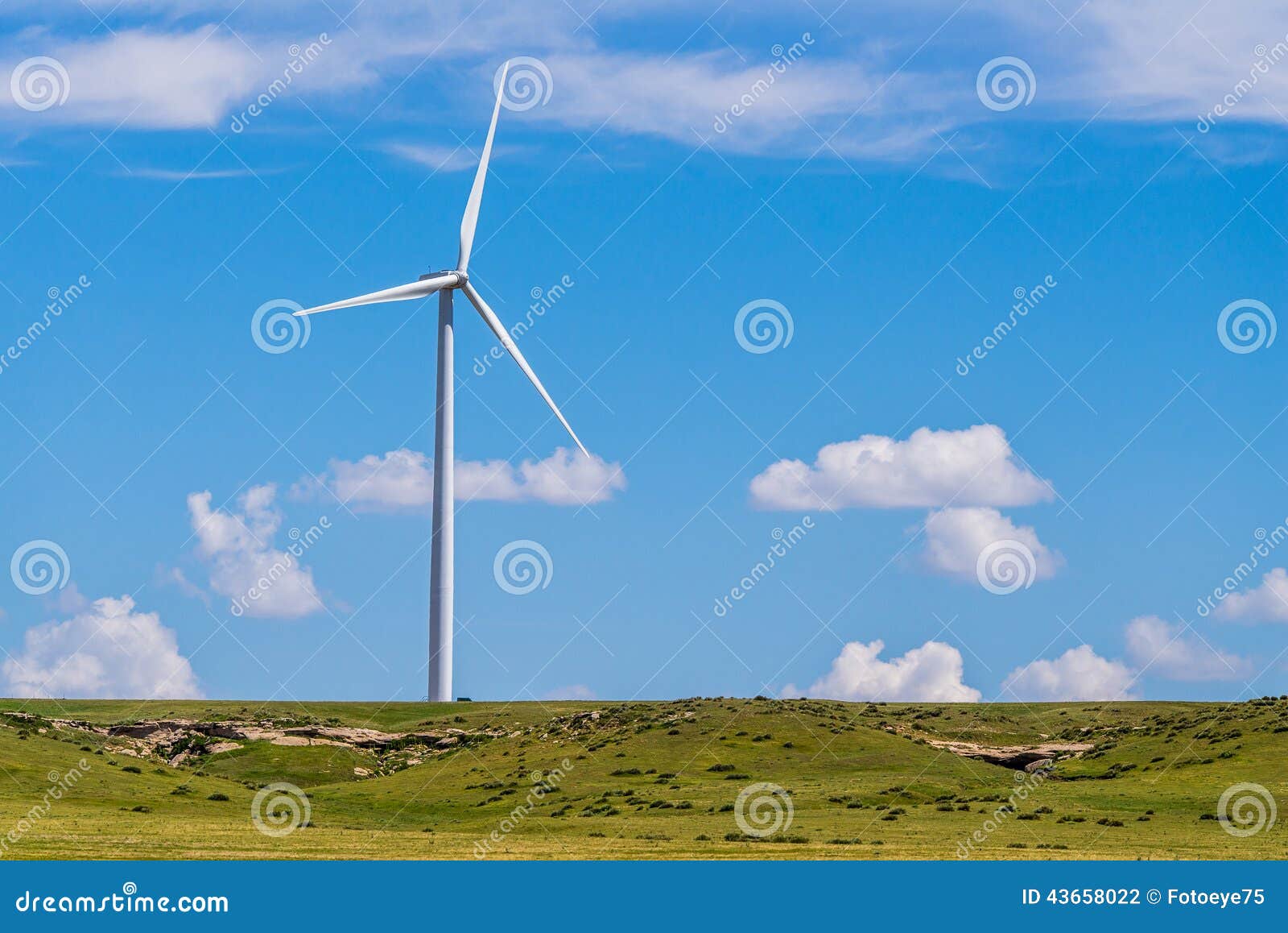 Kansas Wind Turbines stock photo. Image of americas, cloud 43658022