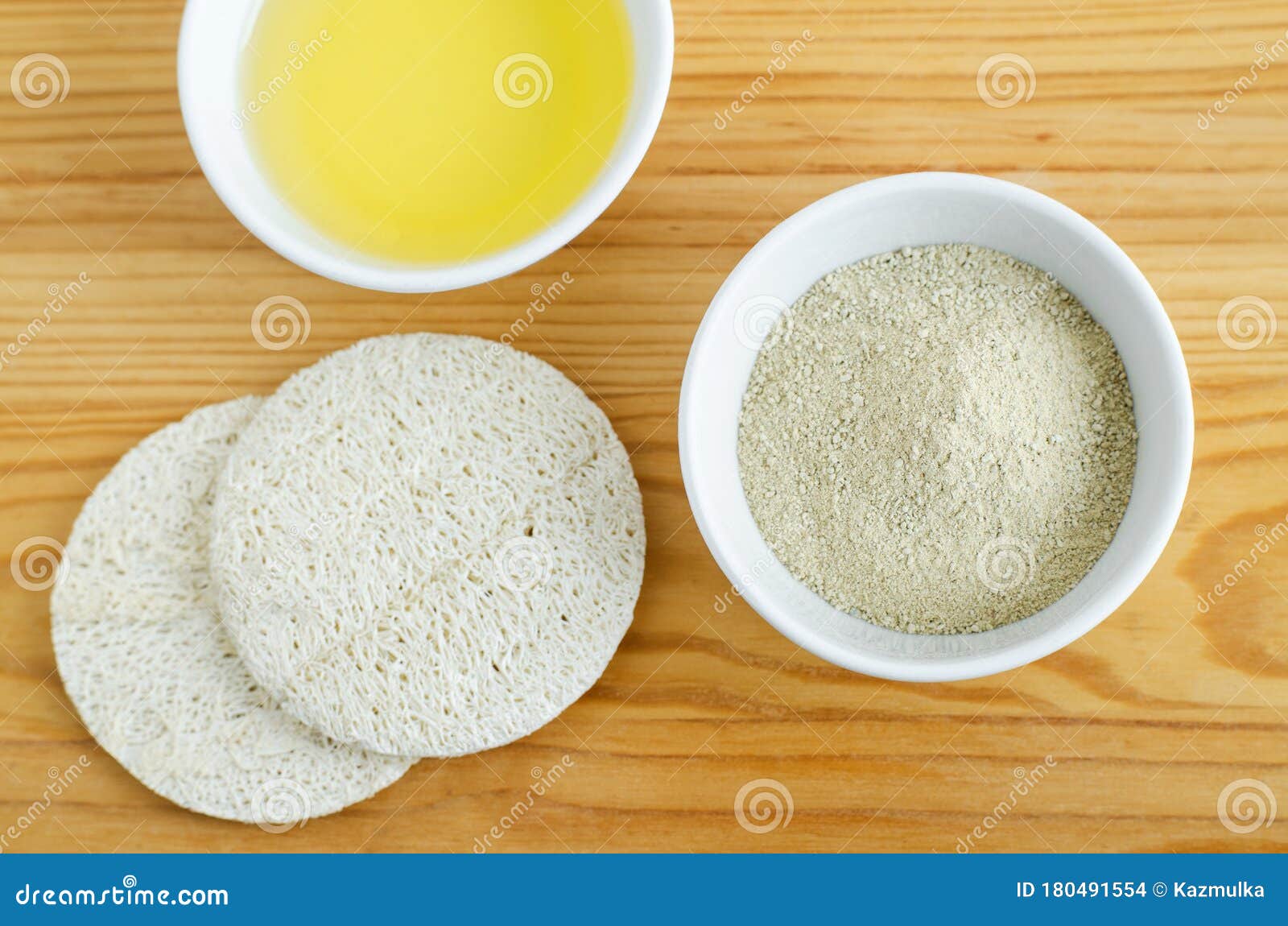 Kaolin Clay Powder in the Small White Bowl and Loofah Sponges. Clay Texture Close Up Stock Photo - Image of mask, organic: 180491554 Kaolin Clay Powder in the Small White Bowl and Loofah Sponges. Clay Texture Close Up Stock Photo - Image of mask, organic: 180491554