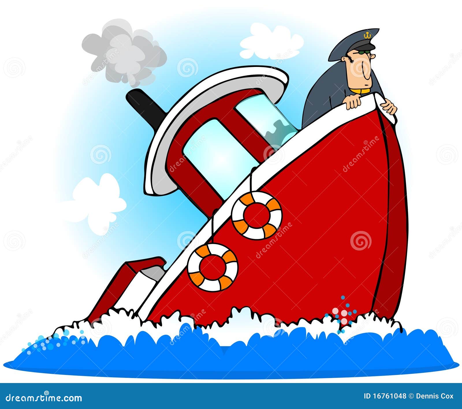 Kapitan Of A Sinking Ship Stock Abbildung Illustration Von