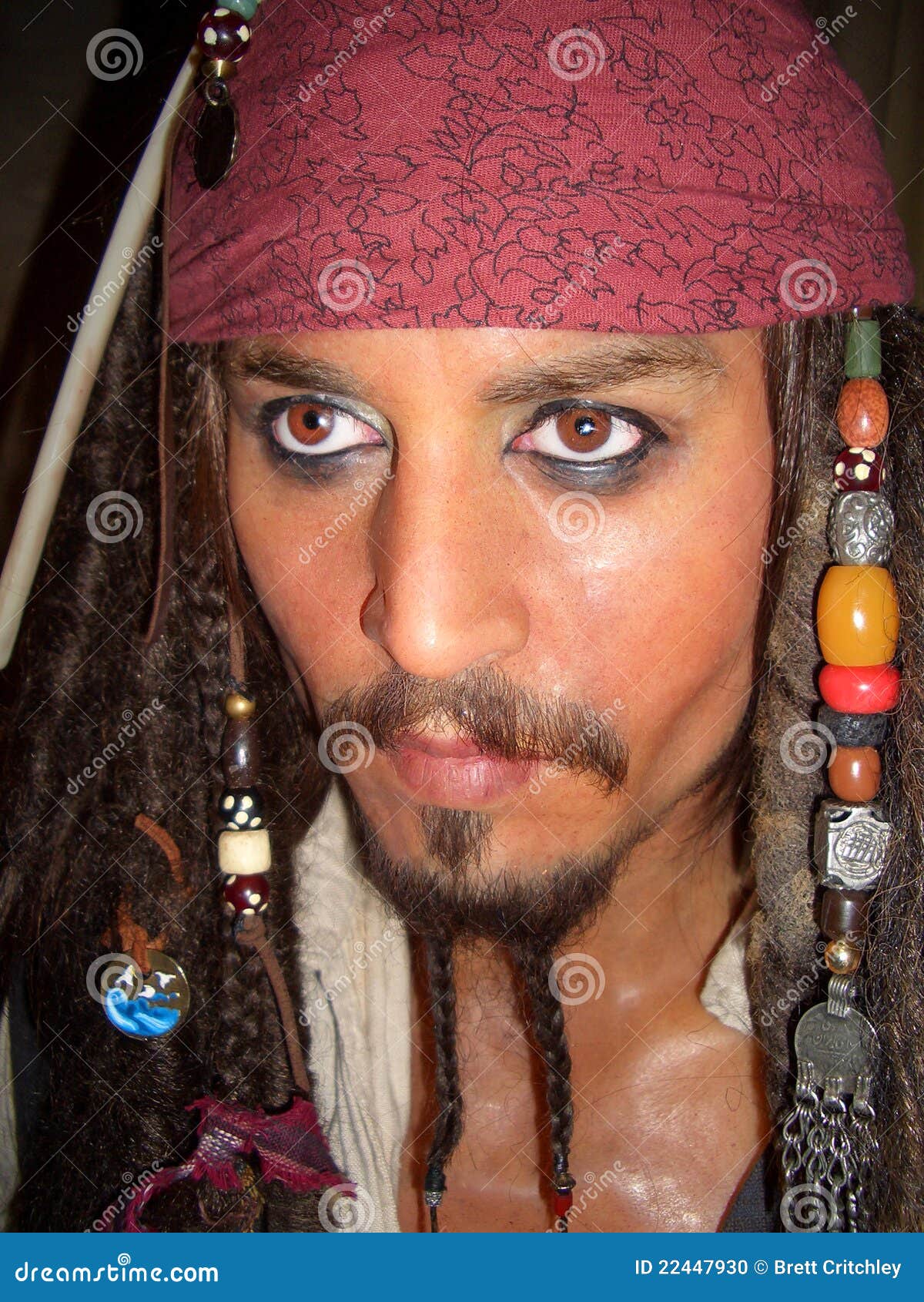 Kapitein Jack Sparrow Johnny Depp Redactionele Afbeelding - Image Of  Kapitein, Bandana: 22447930