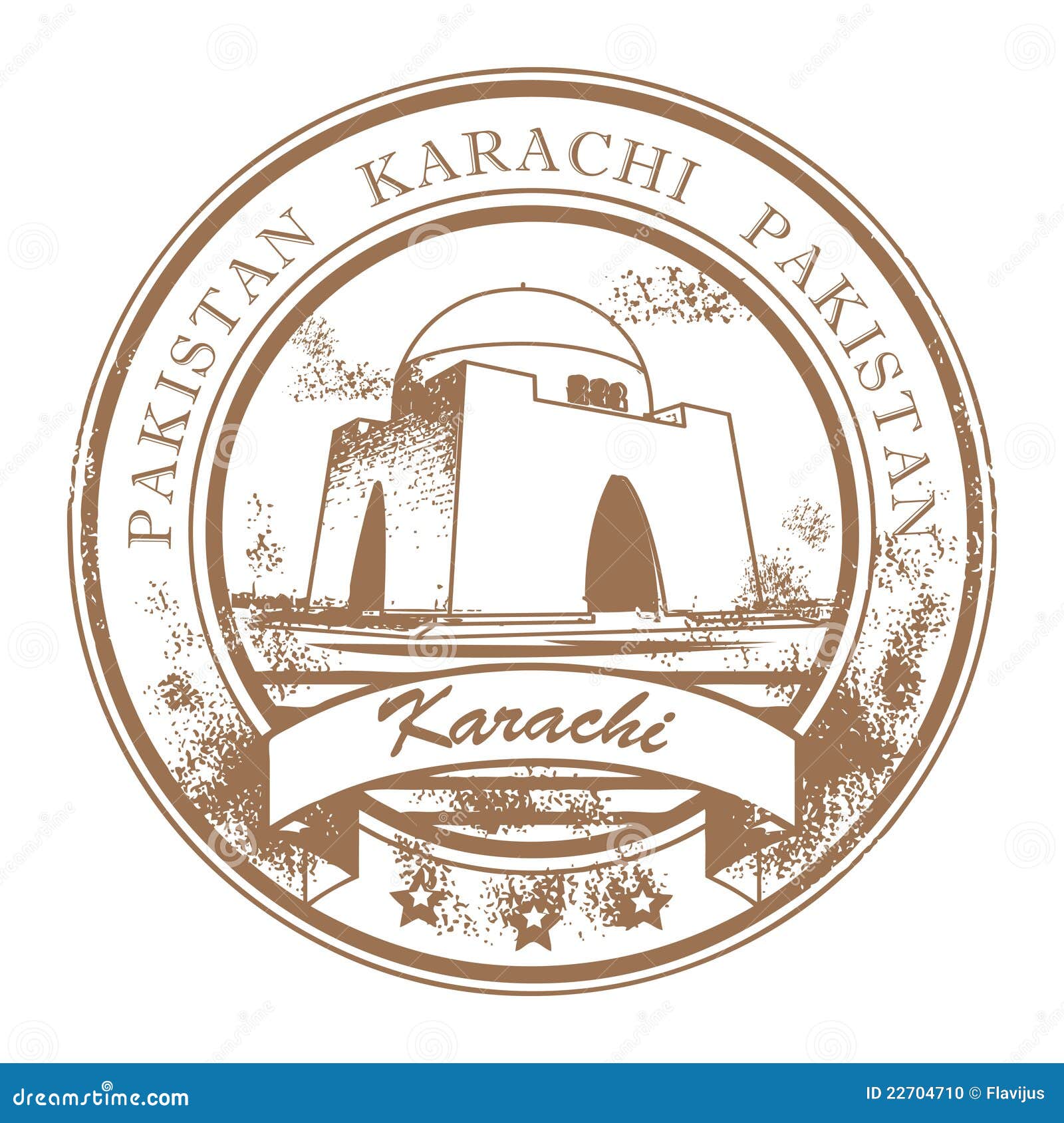 Karachi, Pakistan stamp stock vector. Illustration of islam 22704710