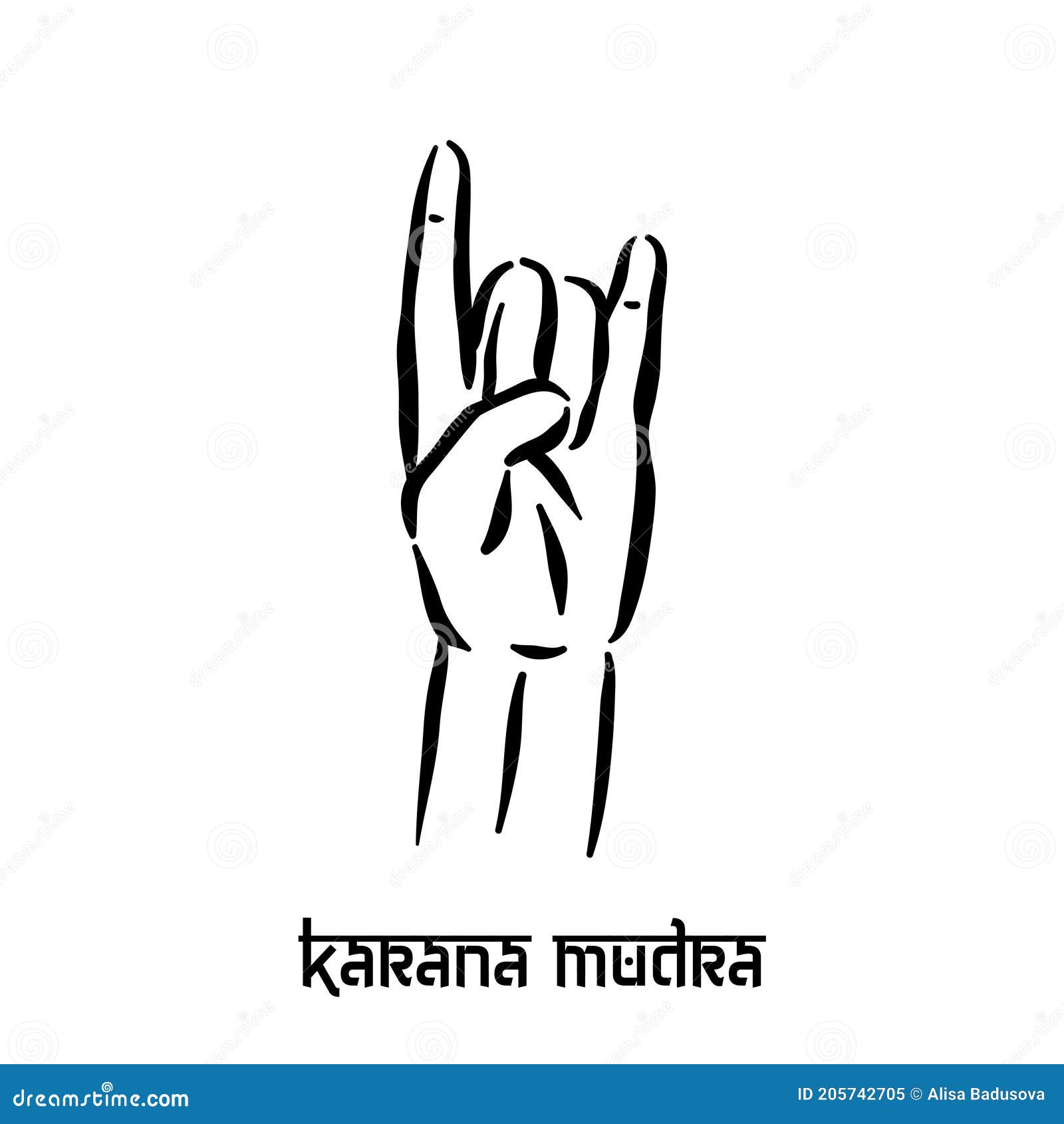 karana mudra. hand spirituality hindu yoga of fingers gesture. technique of meditation for mental health.