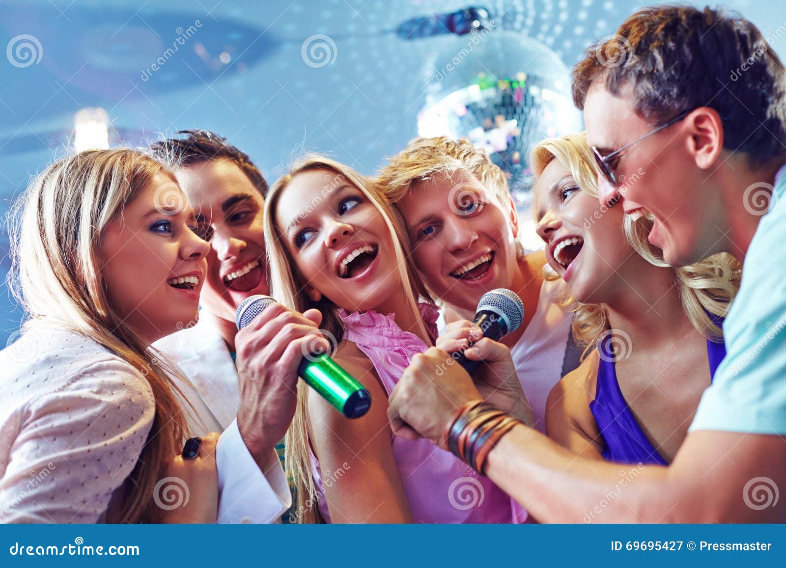 Karaoke stock image. Image of group, pretty, friend, handsome 69695427
