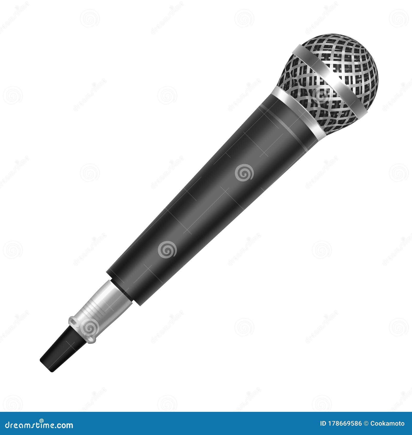 Microphone Karaoké Design Plat, Illustration Vectorielle, Vecteur