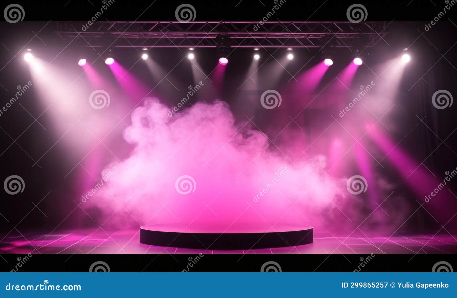 Karaoke Stage with Smoke Coming from it Stock Image Image of show