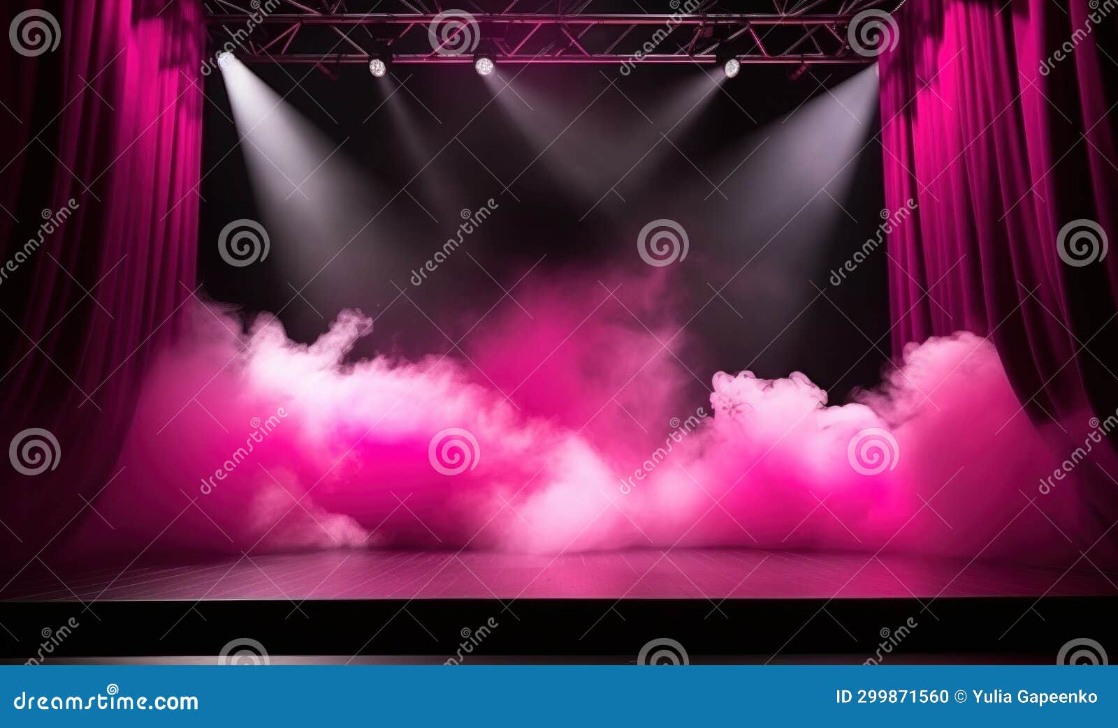 Karaoke Stage with Smoke Coming from it Stock Photo Image of design