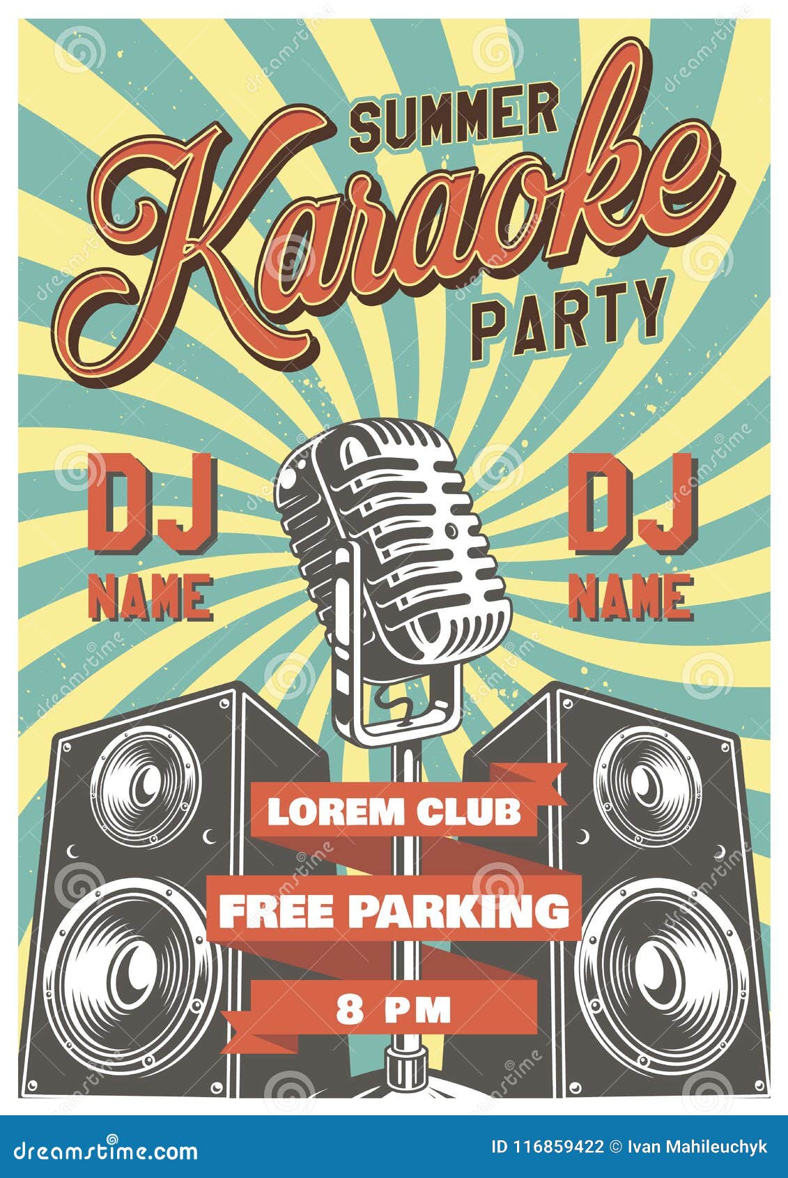 karaoke vintage poster