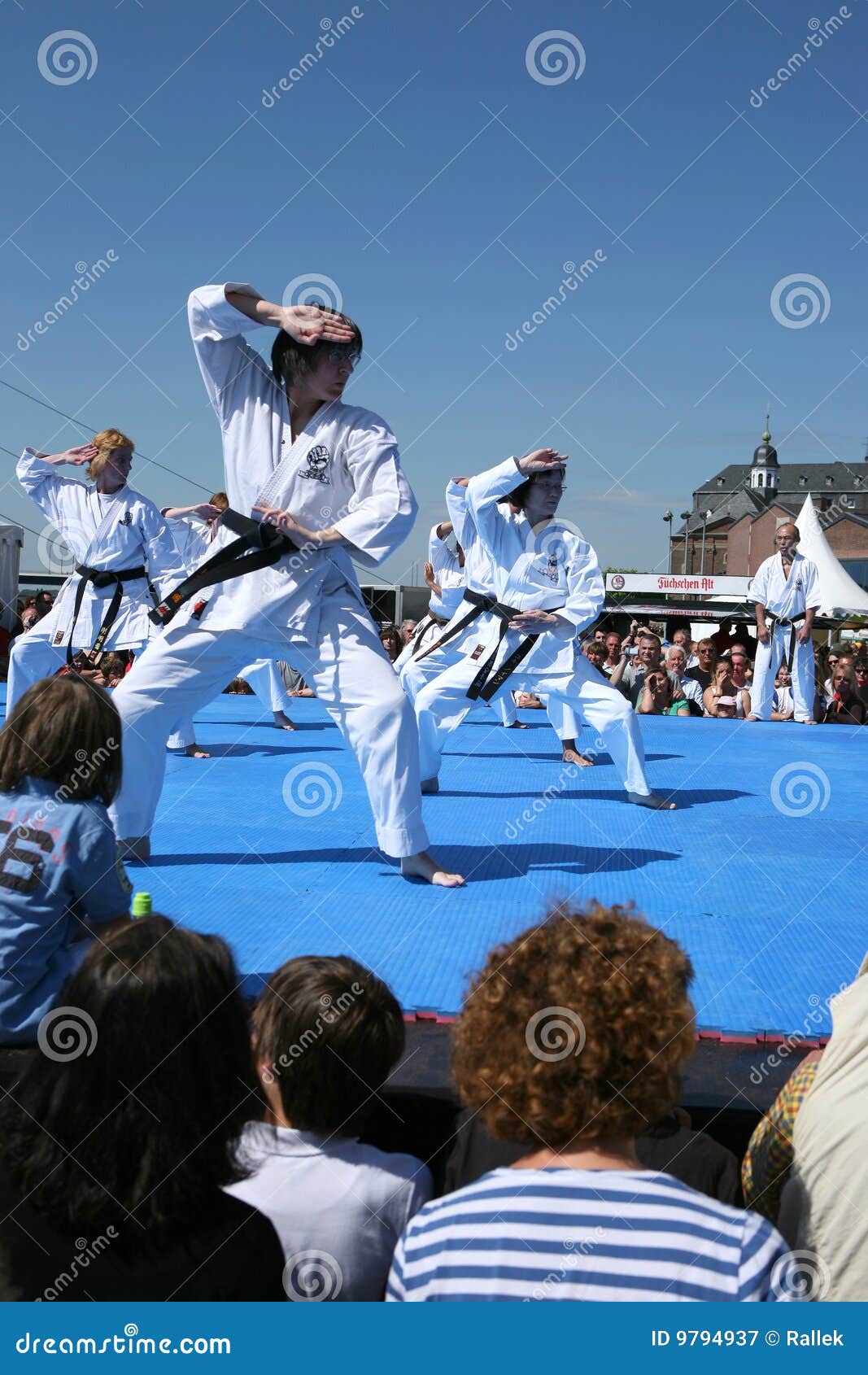 Karate demonstration editorial photography. Image of spectators 9794937