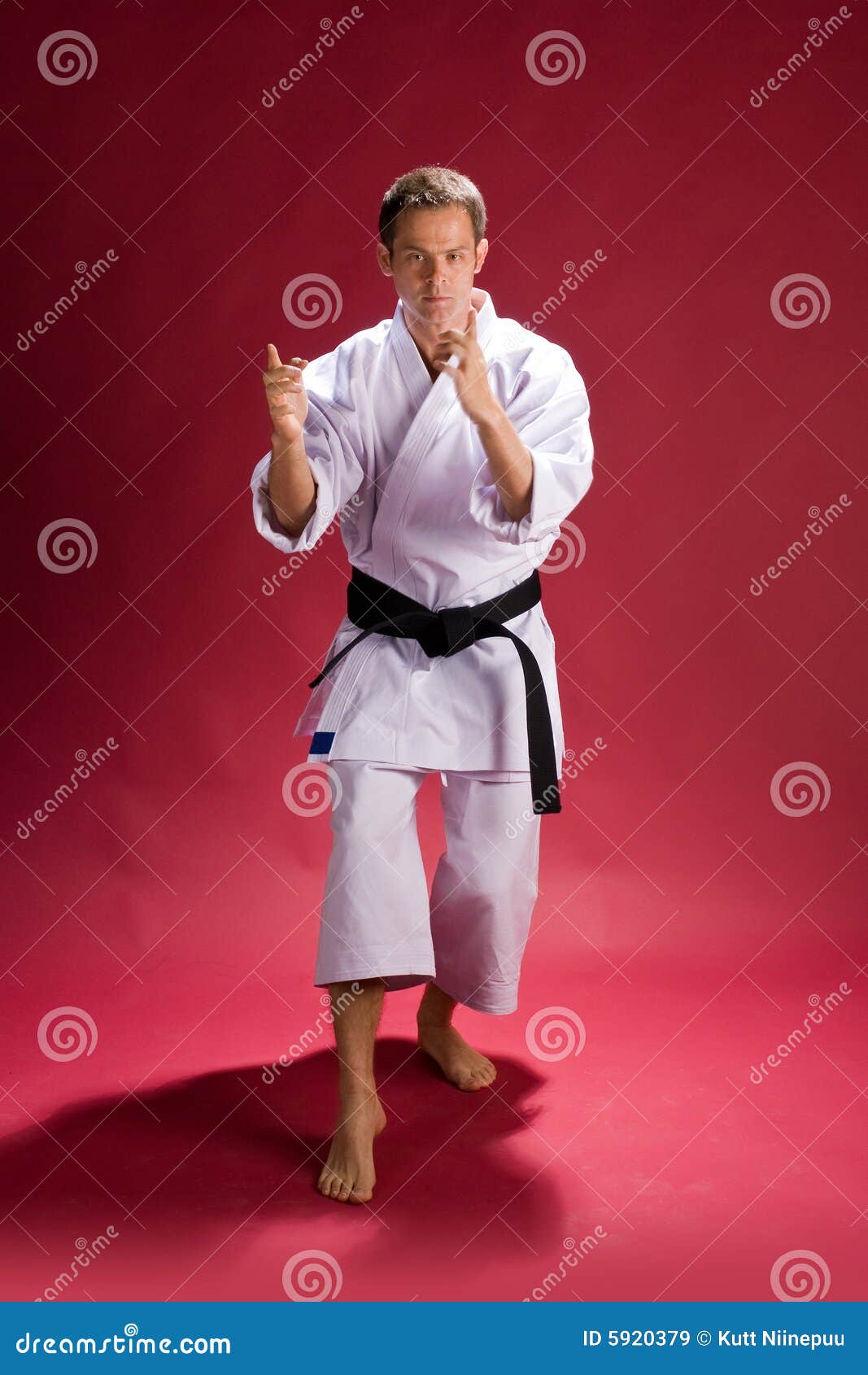 Karate fighter stock image. Image of dressed, kimono, male - 5920379