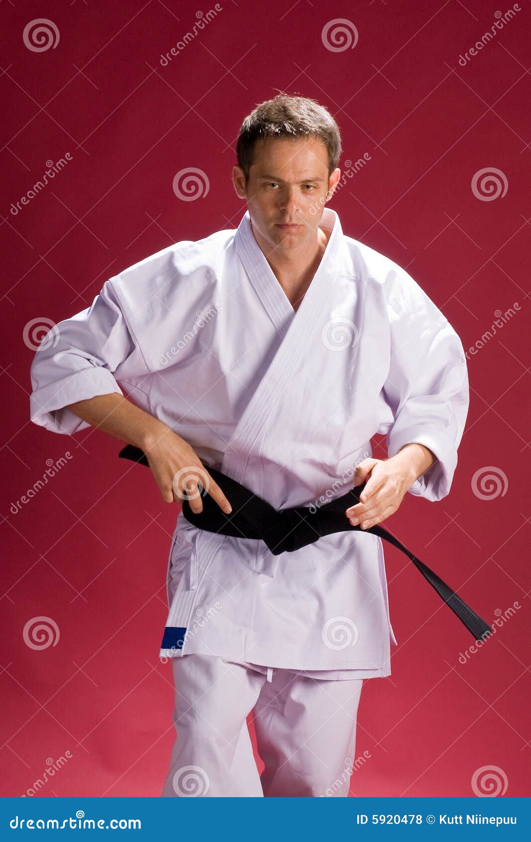 Karate Fighter stock photo. Image of brunette, black, standing - 5920478