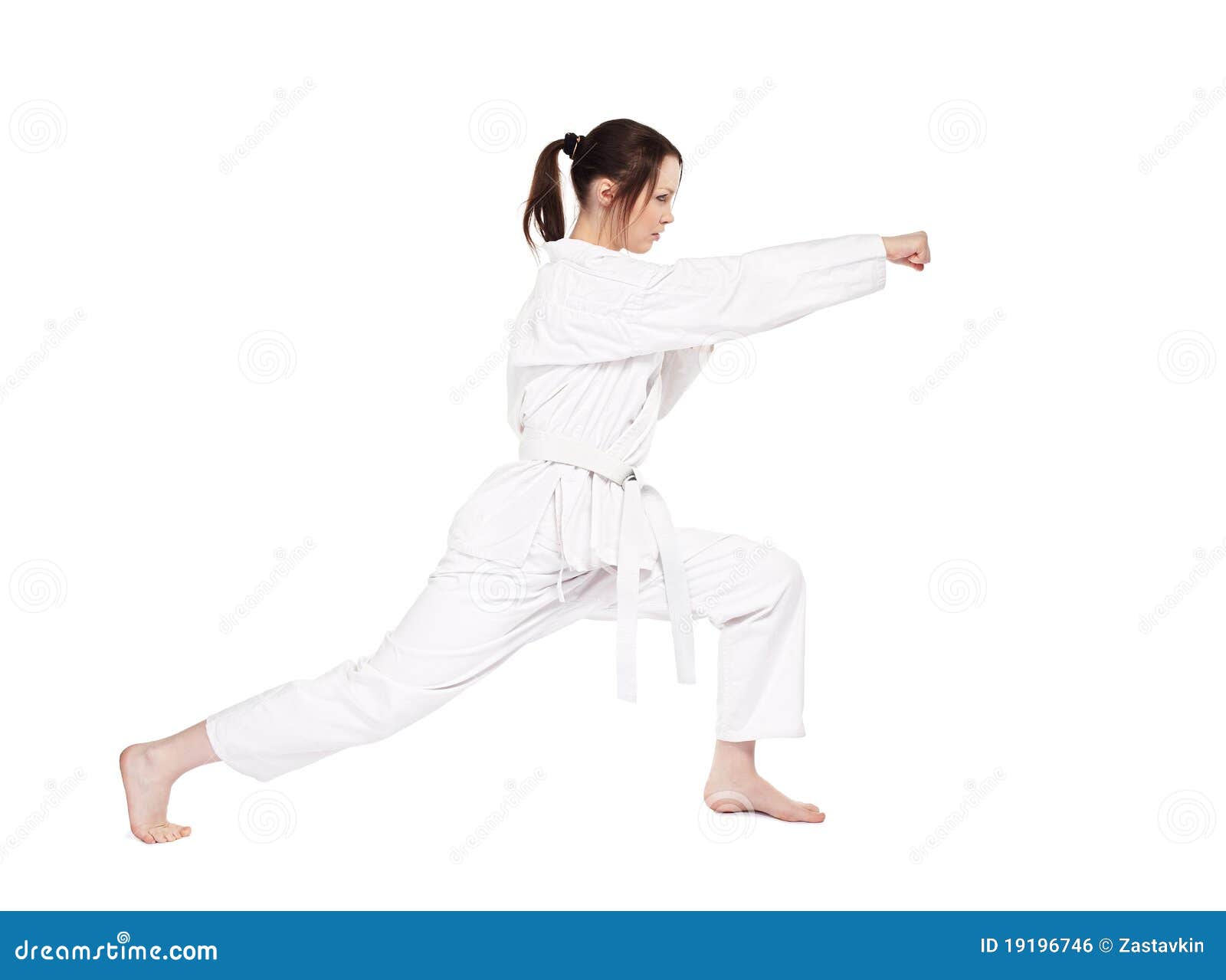 Karate girl stock photo. Image of attractive, female 19196746