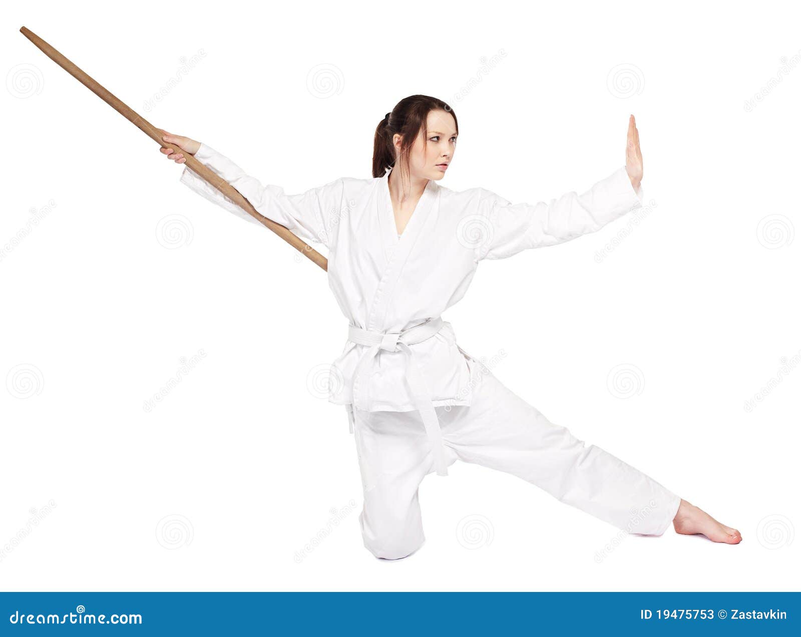 Karate girl stock image. Image of lifestyle, arts, pose 19475753