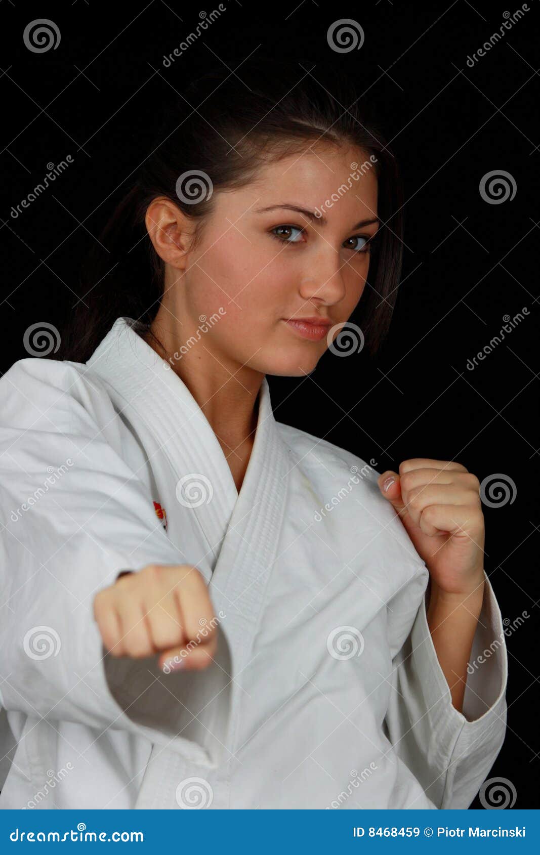 Karate Girl stock image. Image of beautiful, kata, black 8468459