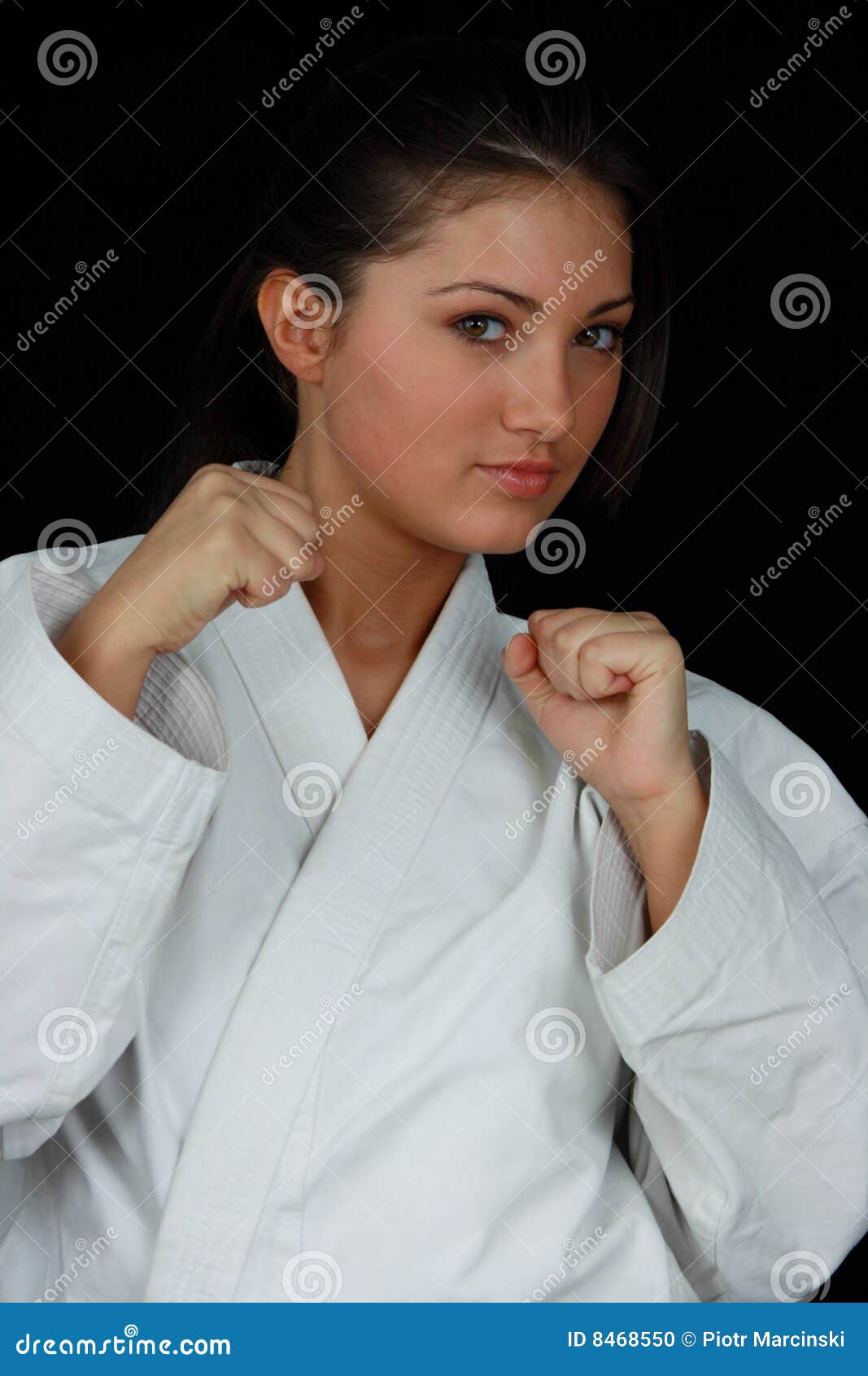 Karate Girl stock photo. Image of black, exercise, energetic - 8468550