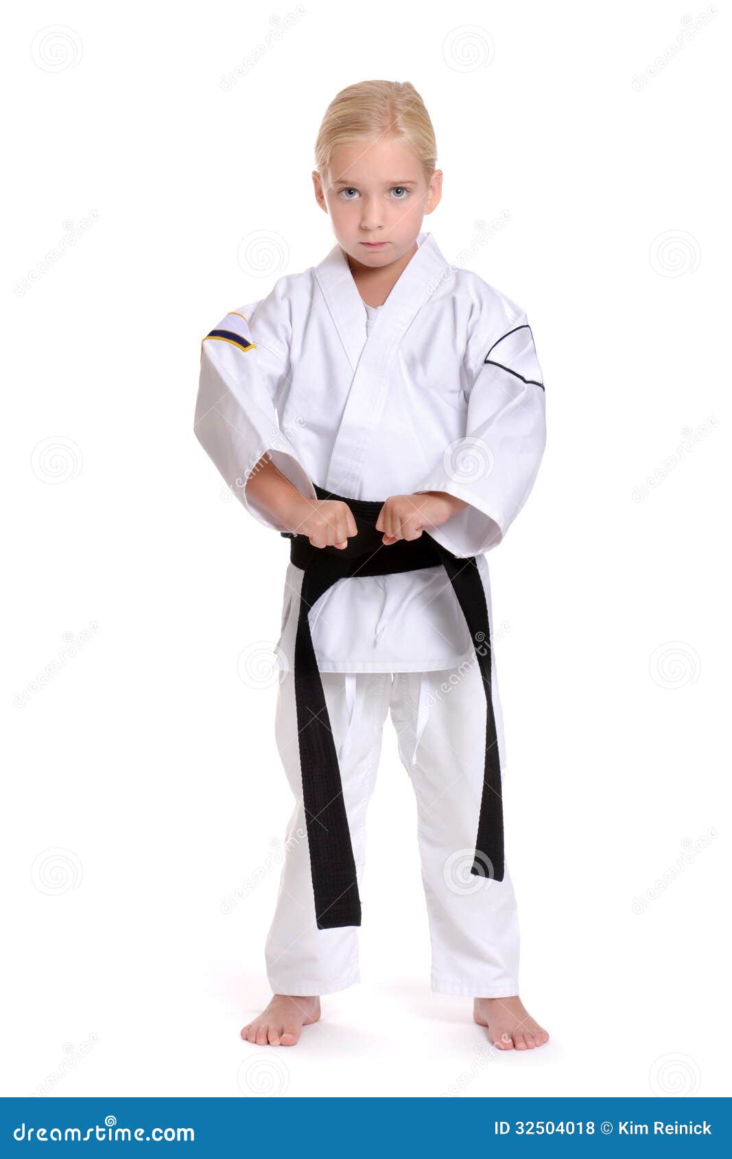 Karate Girl stock photo. Image of stare, white, petite 32504018