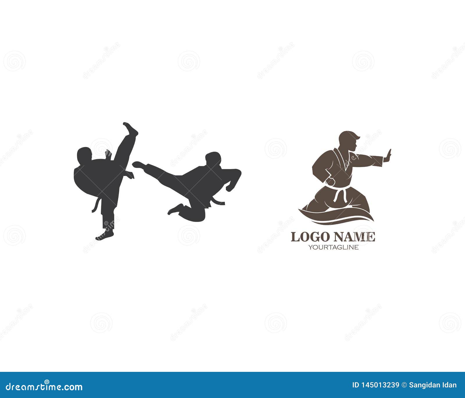 Karate mall för illustration för vektor för Taekwondo sparklogo. Karate design för mall för illustration för vektor för Taekwondo sparklogo