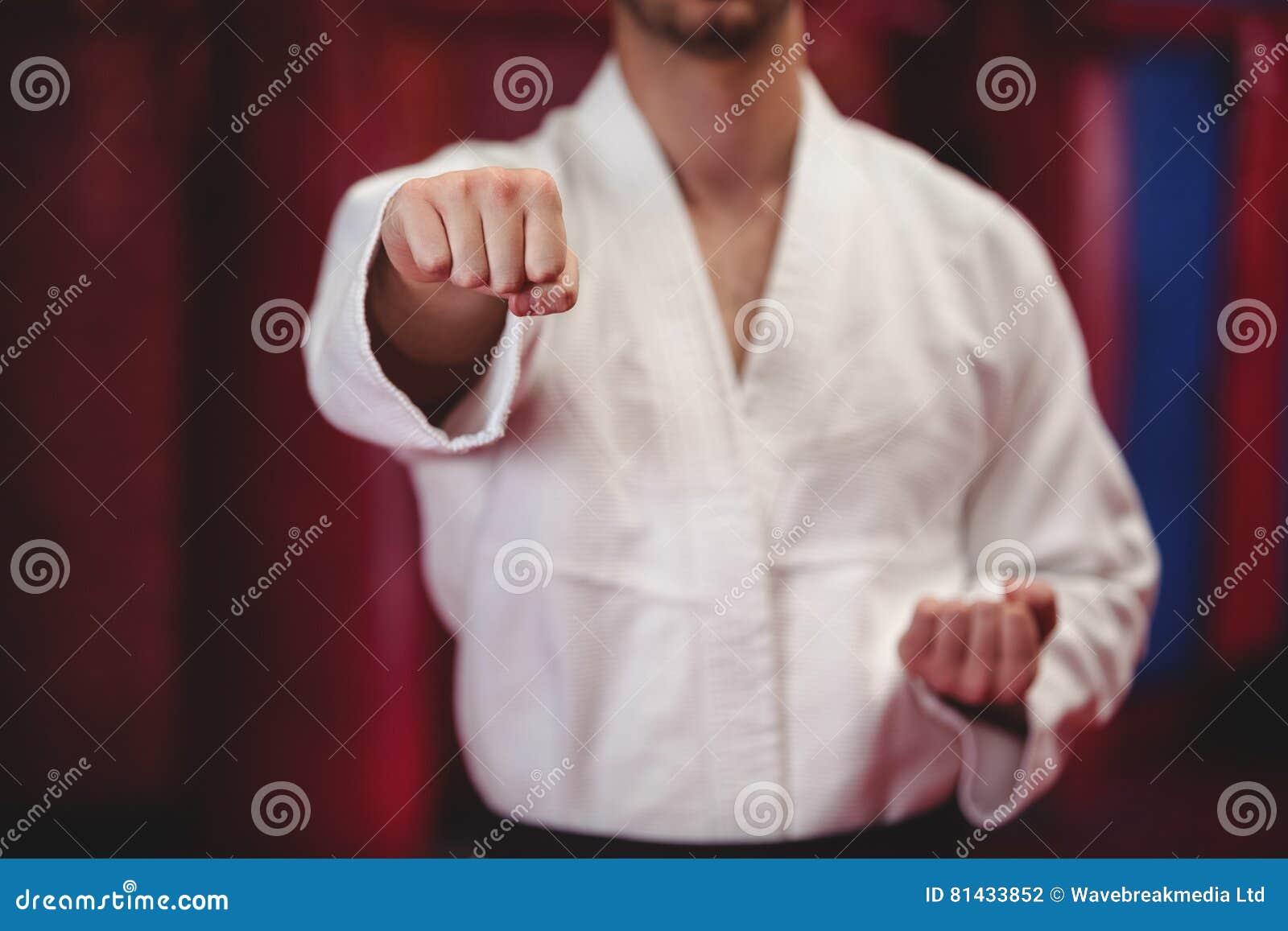 Karate Player in Black Belt Stock Photo - Image of attractive, posing