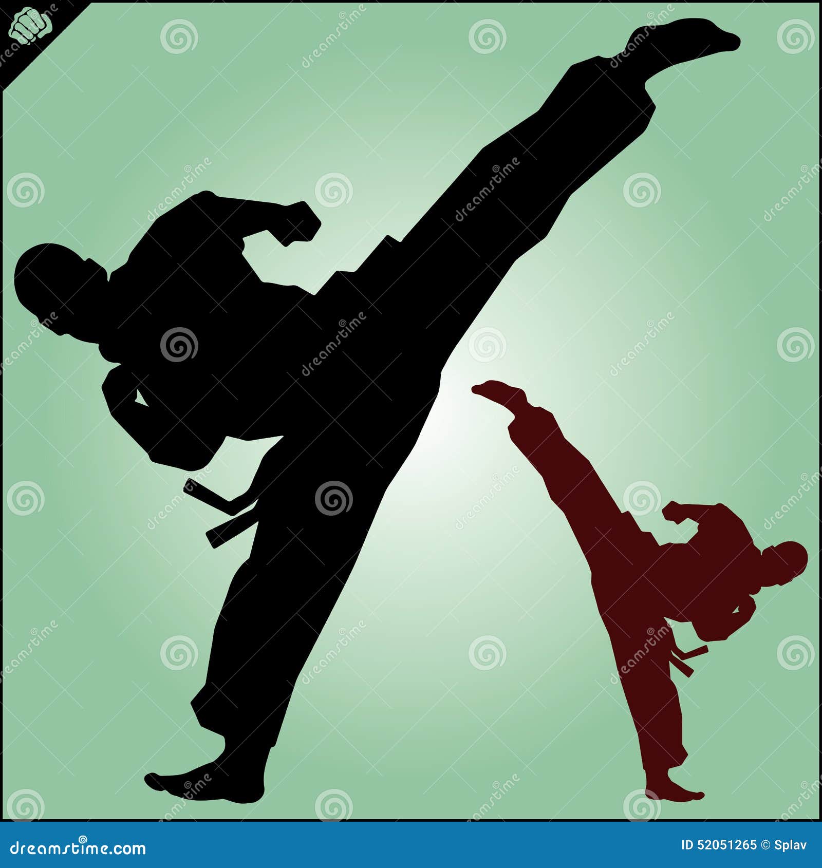 Karate. Taekwondo. Kungfu. High Kick. Martial Arts. RoyaltyFree