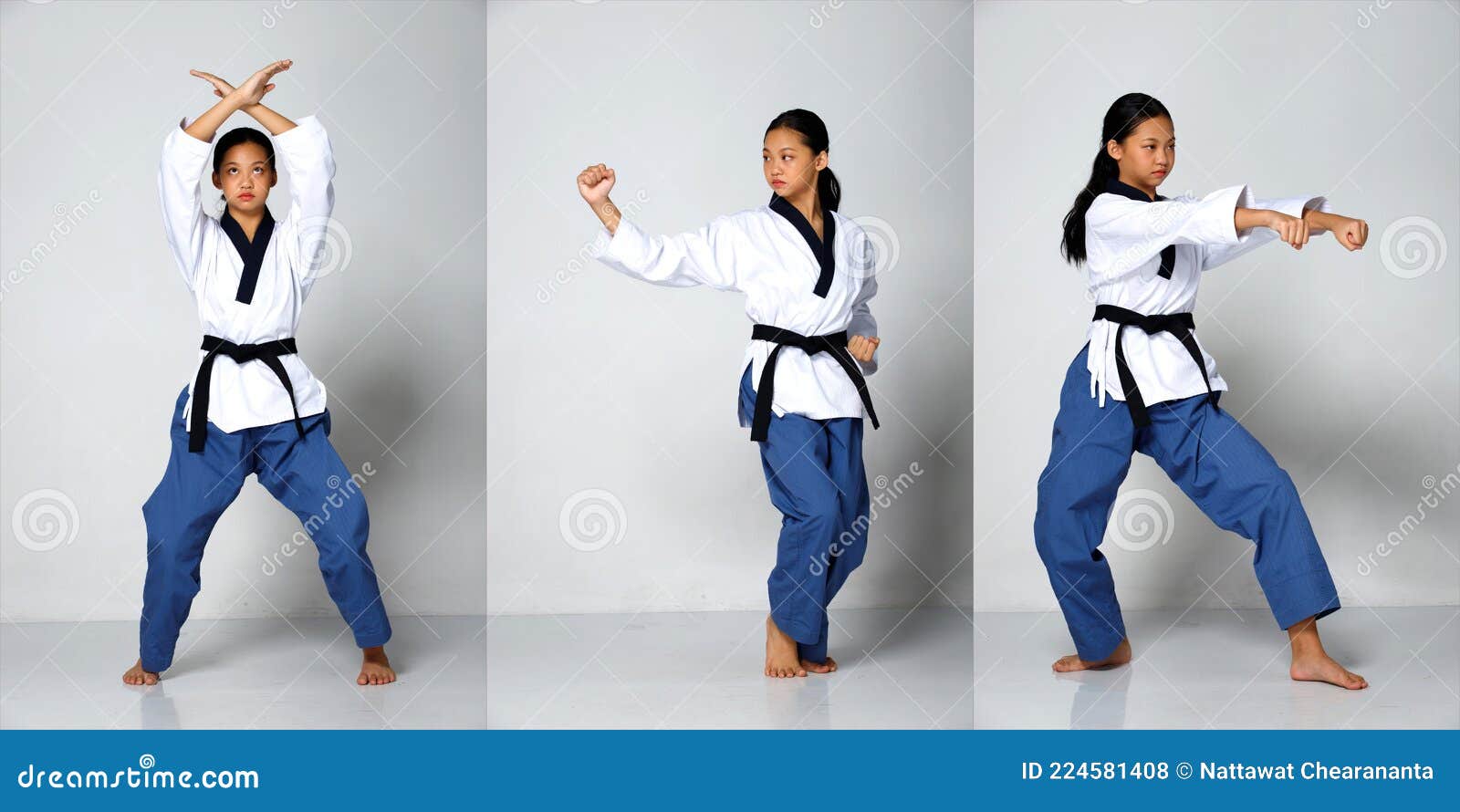 12 Years Old Teenager Wear TaeKwonDo Karate Uniform Stock Photo - Image of fight: 224581408