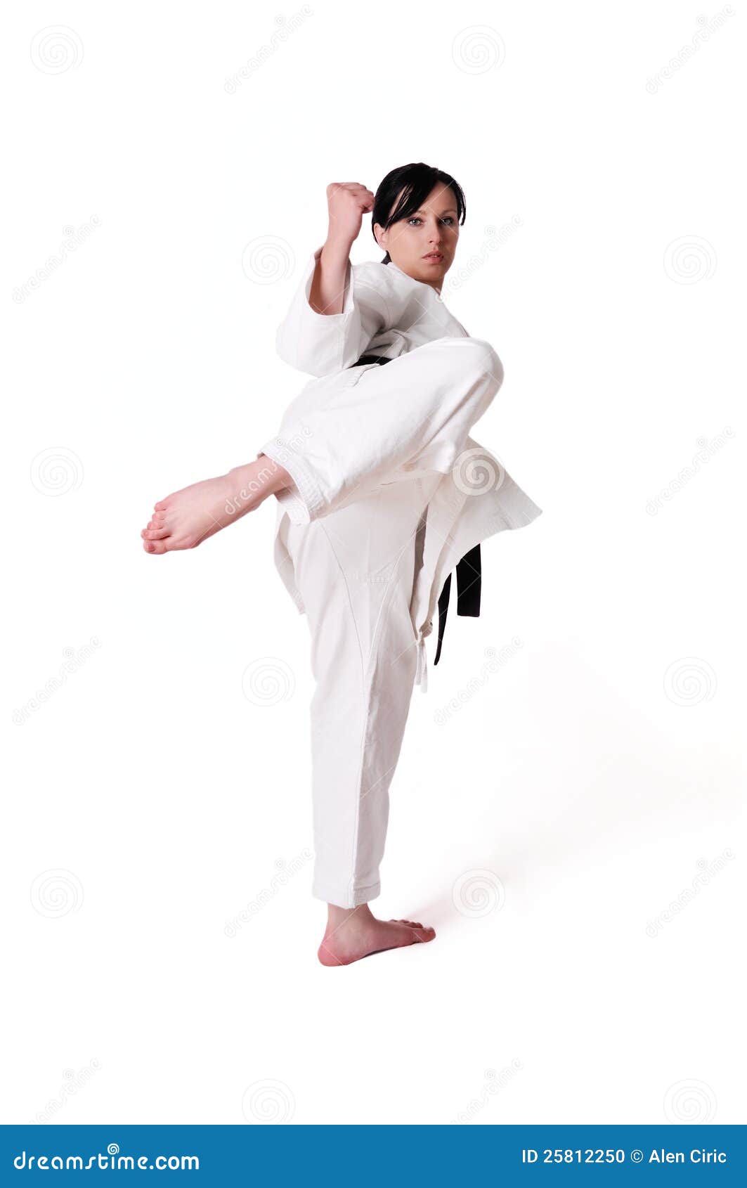 Karate Woman Posing Stock Photo Image 25812250
