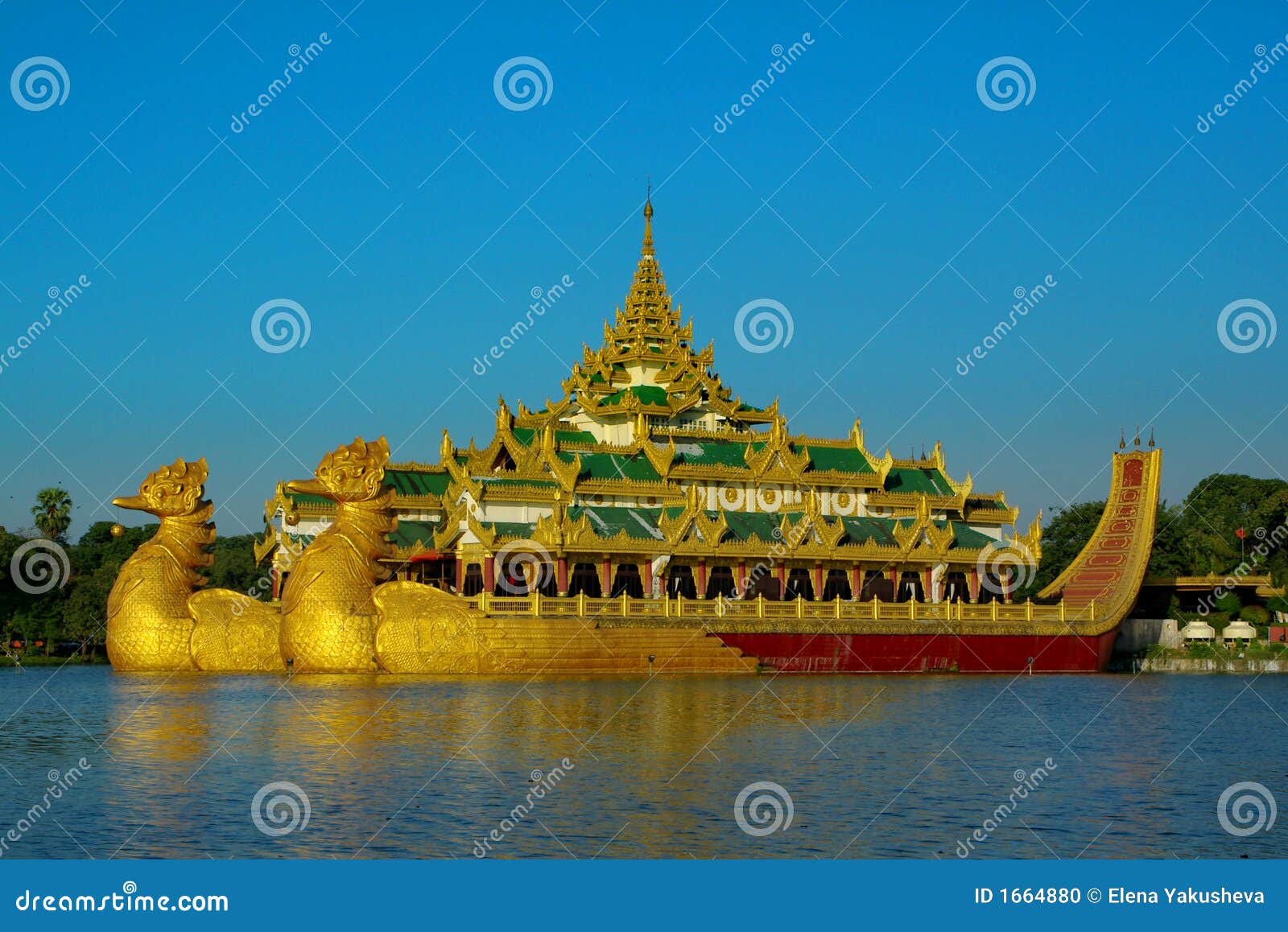 karaweik palace in yangon, myanmar